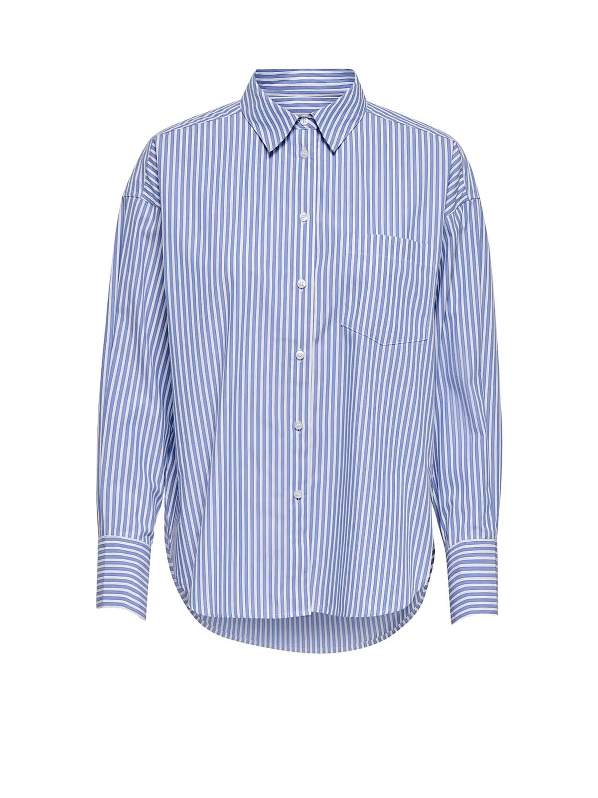 Only Onlvirana L/S Shirt Wvn Azzurro