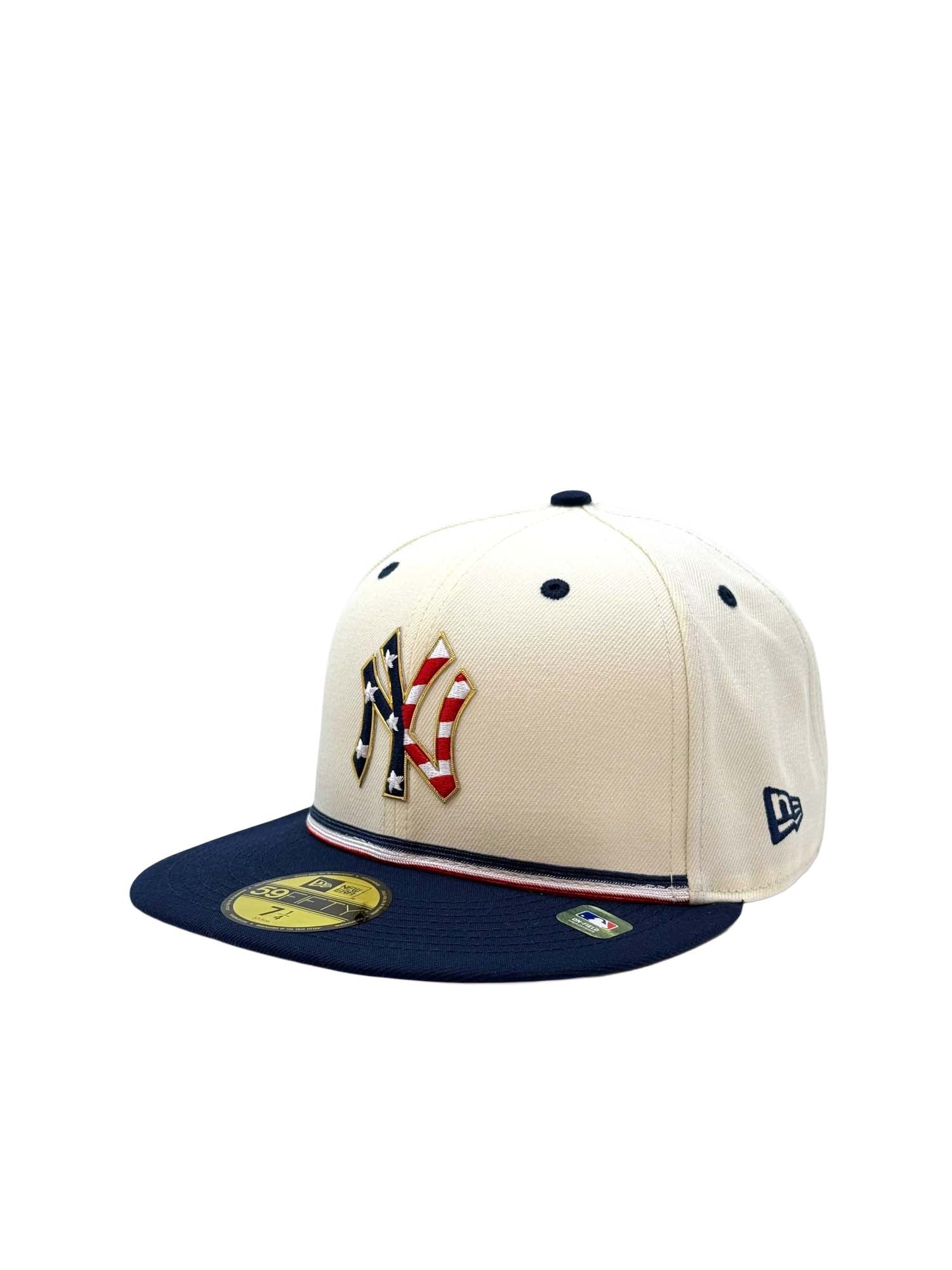 New Era Cappello 59FIFTY New York Yankees MLB USA 250 July 4 Beige