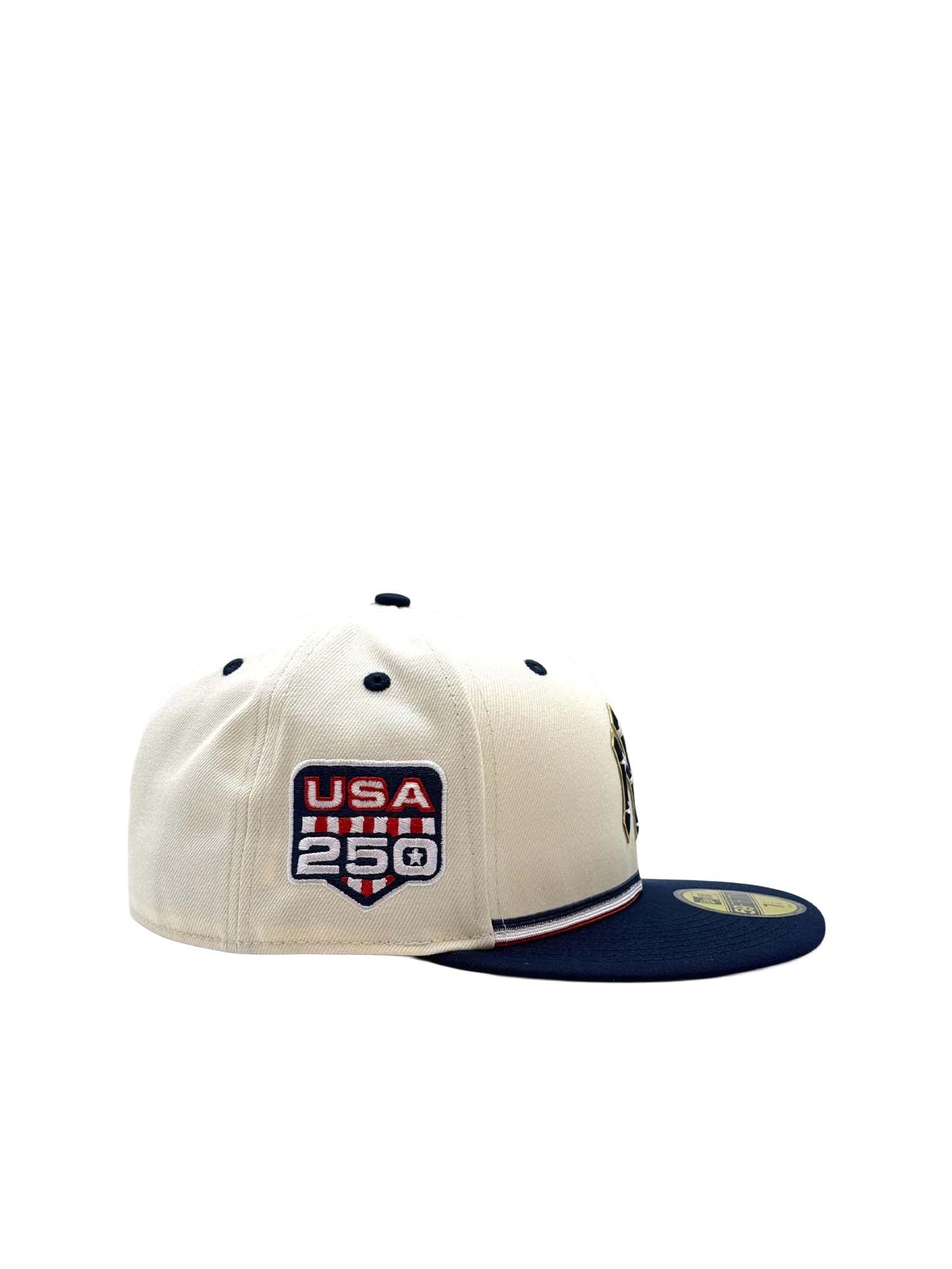 New Era Cappello 59FIFTY New York Yankees MLB USA 250 July 4 Beige