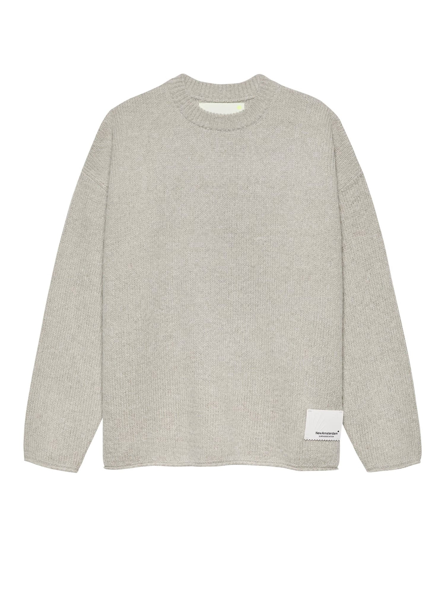 New Amsterdam Surf Association Knitted Stamp Crewneck Grigio