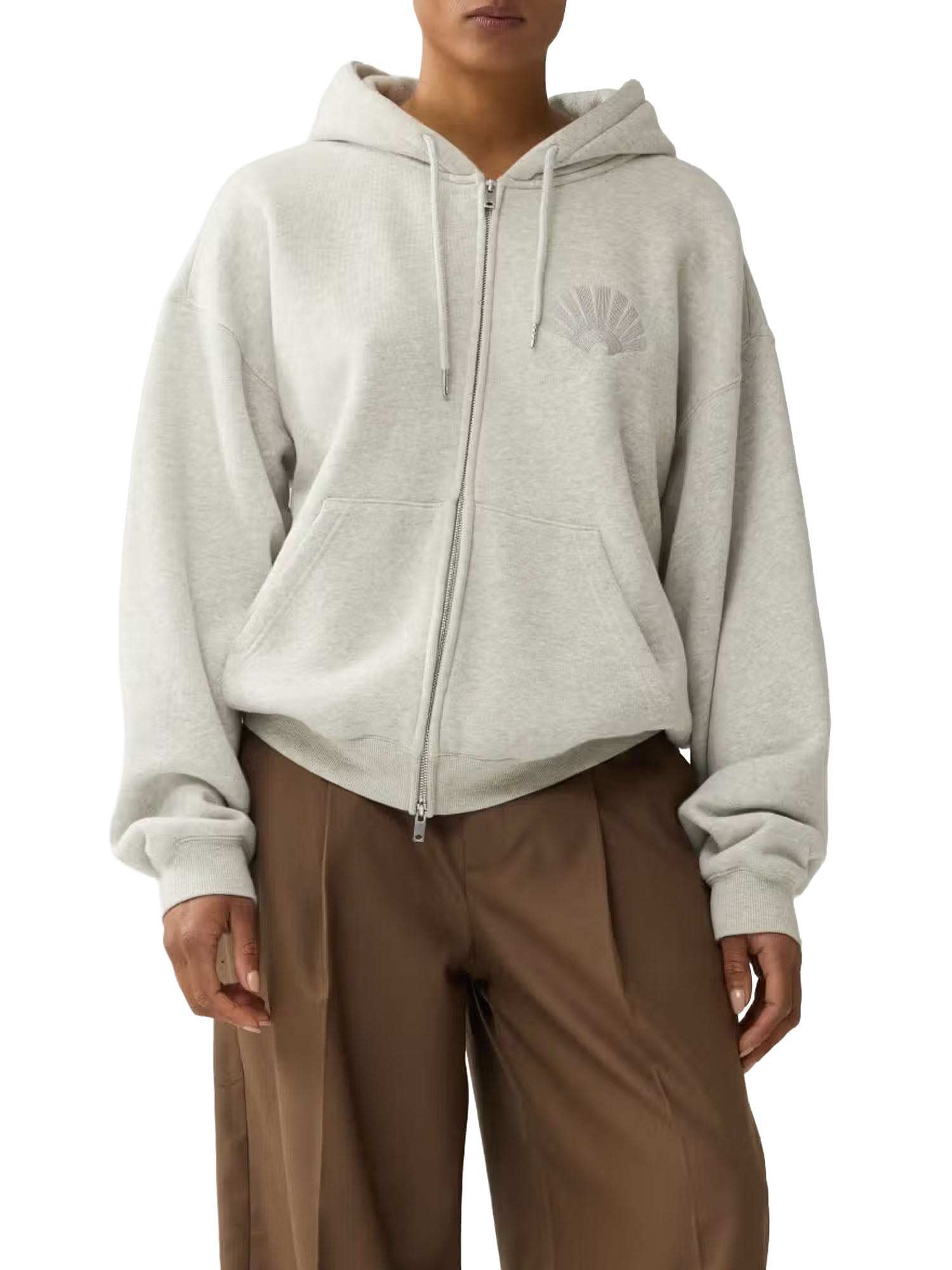 New Amsterdam Surf Association Chop Zip Hoodie Grigio