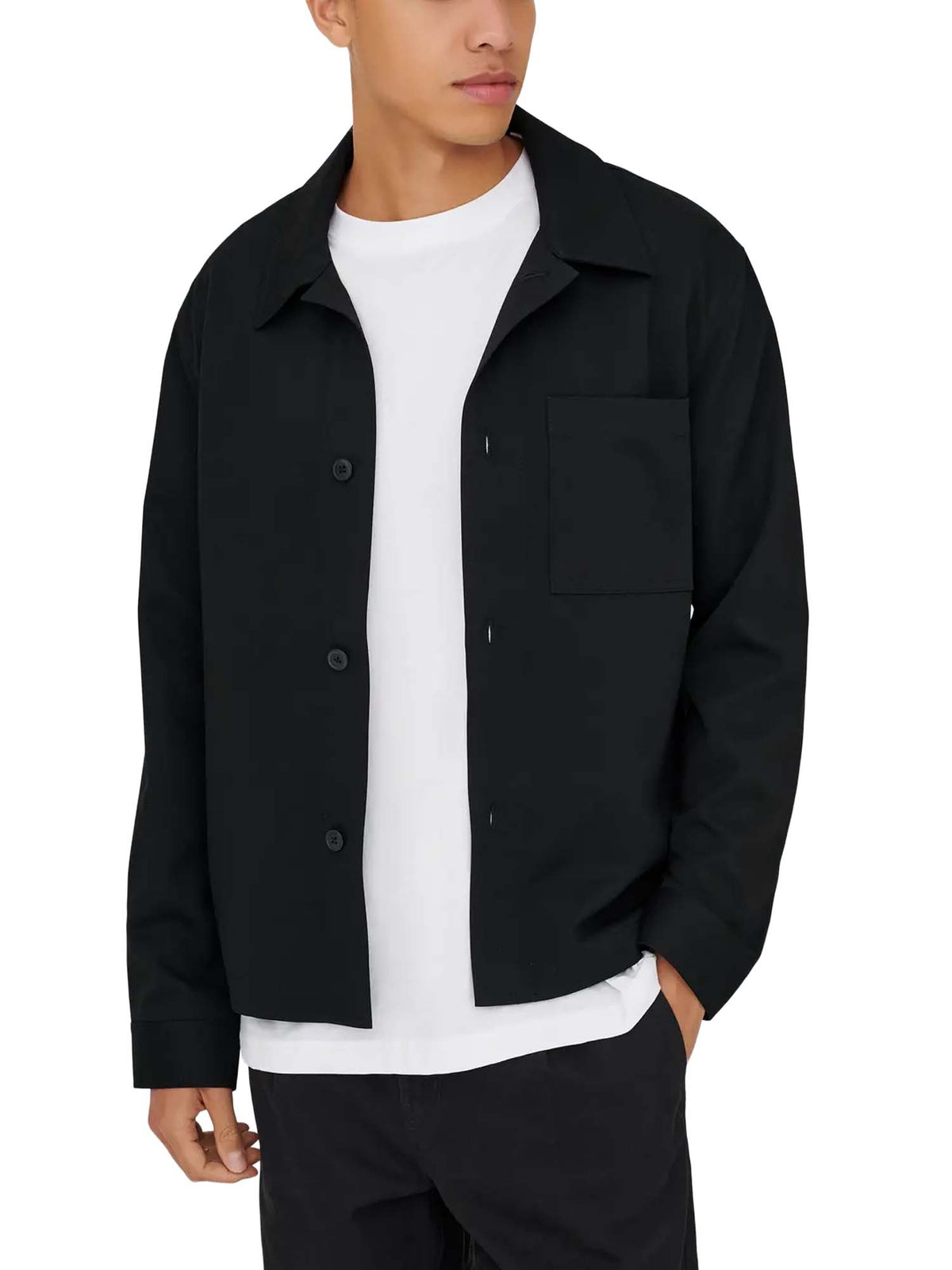 Only & Sons Onsmiro Reg 0346 Overshirt Frml Nero