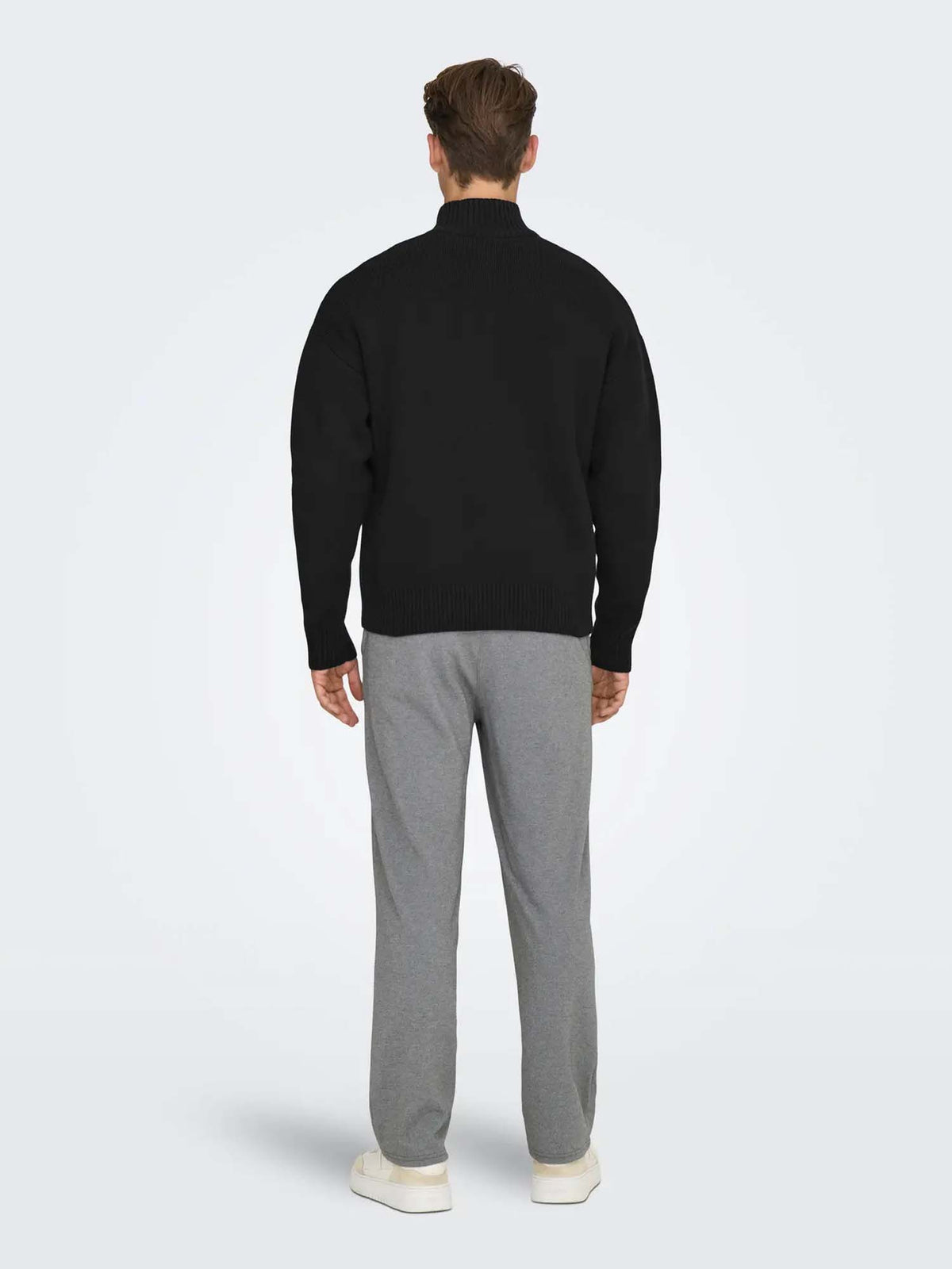 Only & Sons Onsblake Boxy High Neck Card Knit Noos Nero