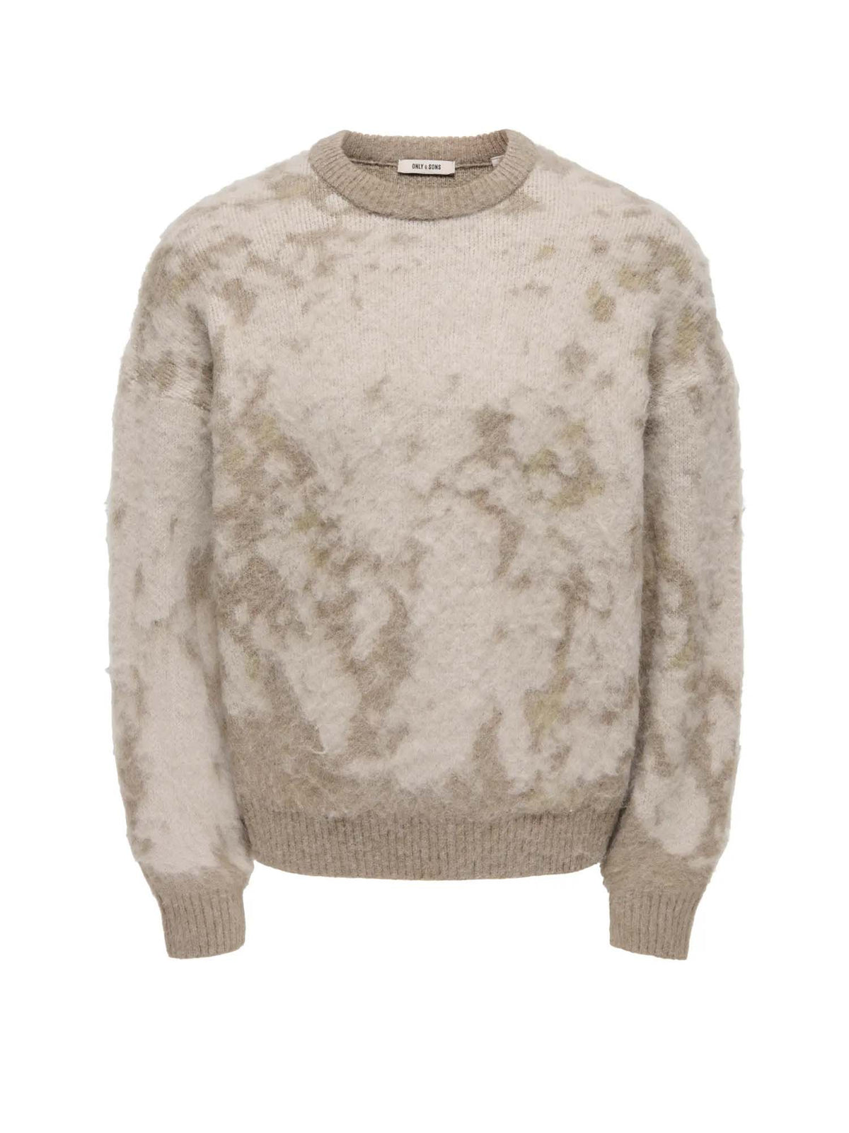 Only & Sons Onswillis Ls Jaquard Crew DS WW Argento