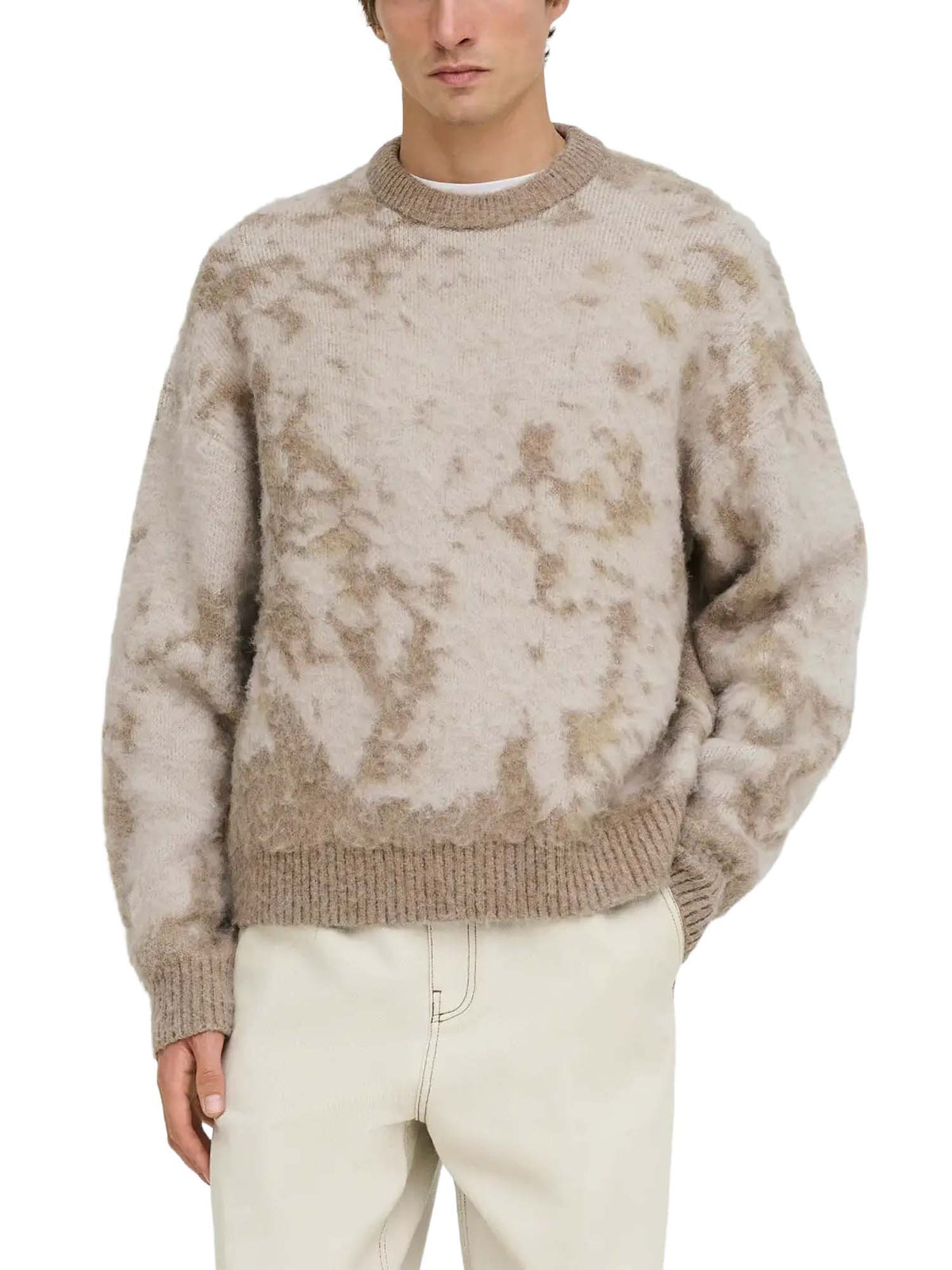 Only & Sons Onswillis Ls Jaquard Crew DS WW Argento