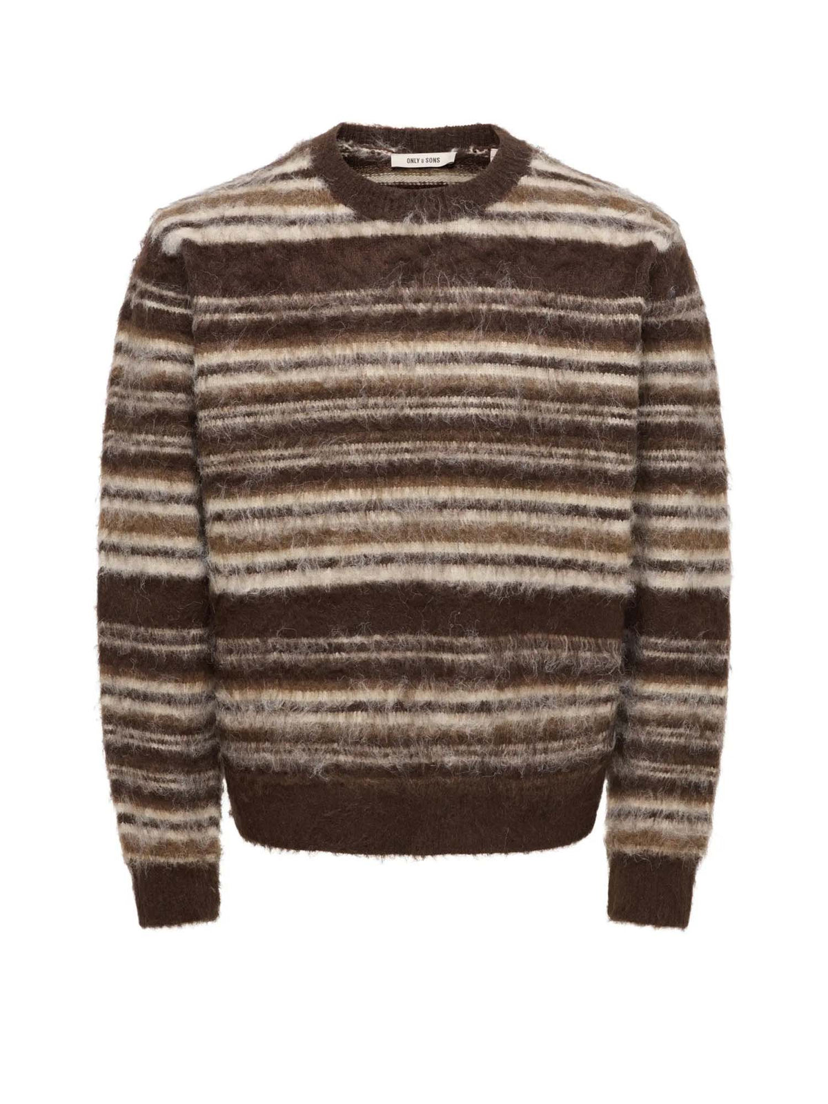 Only & Sons Onsaiden Rlx Ls Crew Knit Marrone