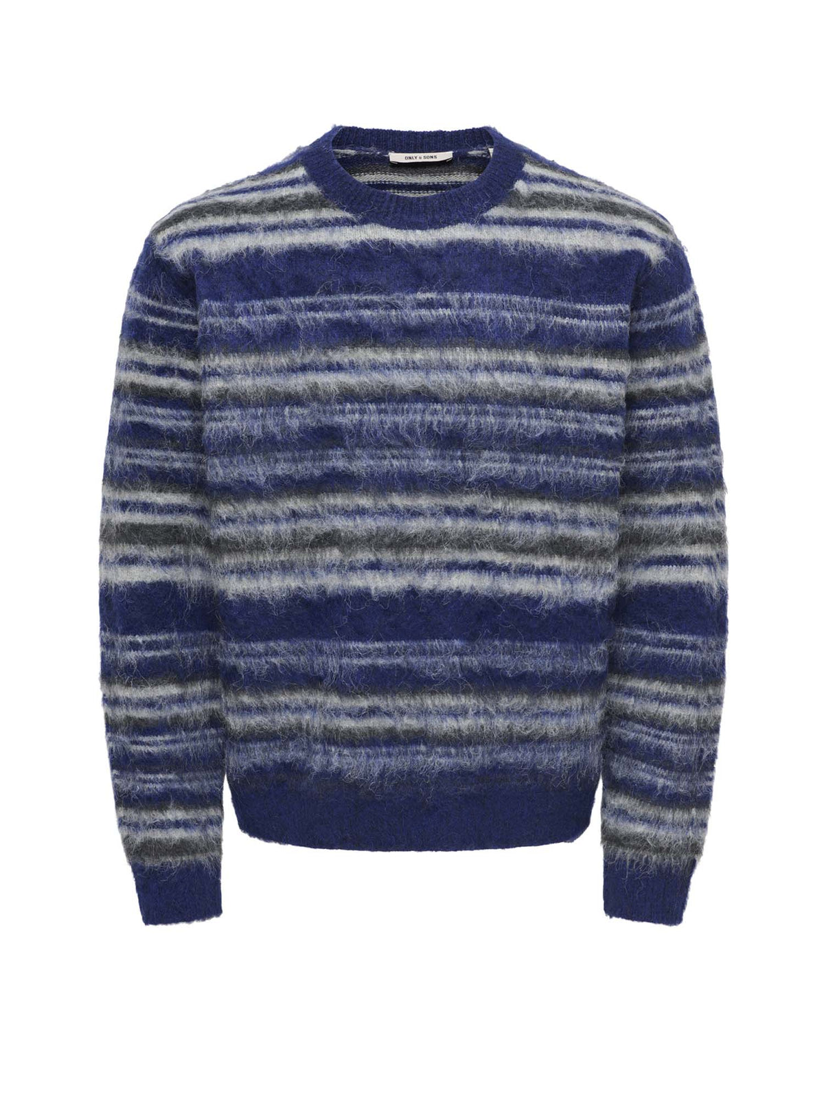 Only & Sons Onsaiden Rlx Ls Crew Knit Azzurro