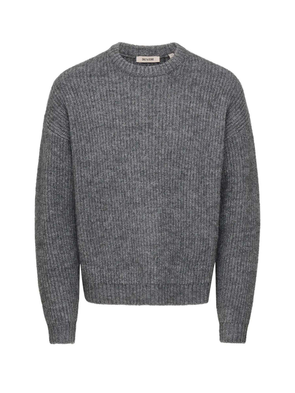 Only & Sons Onsbob Ds Ls Crew Knit Frml Grigio