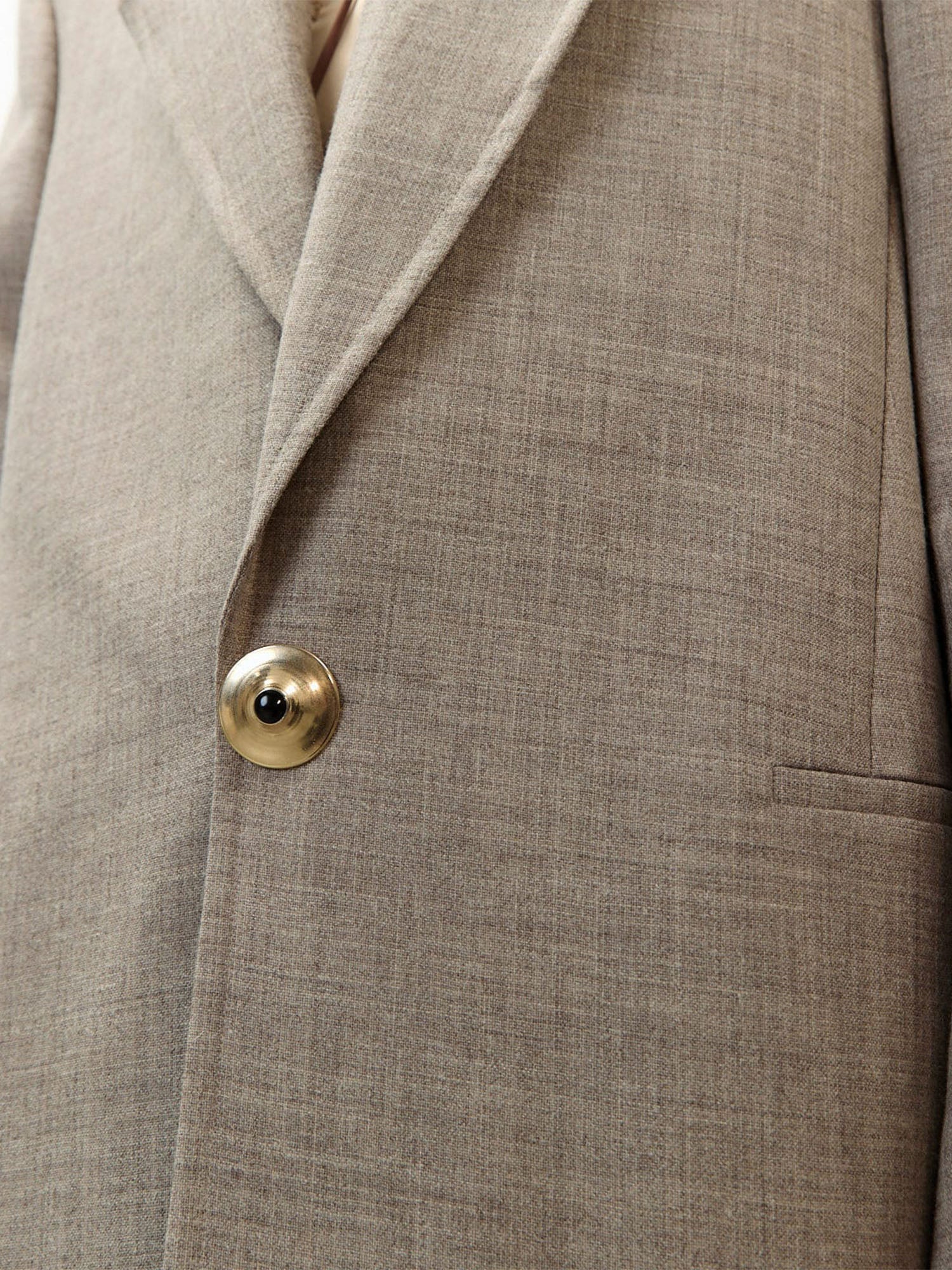 Alysi Blazer Grisaglia Wool Over Beige