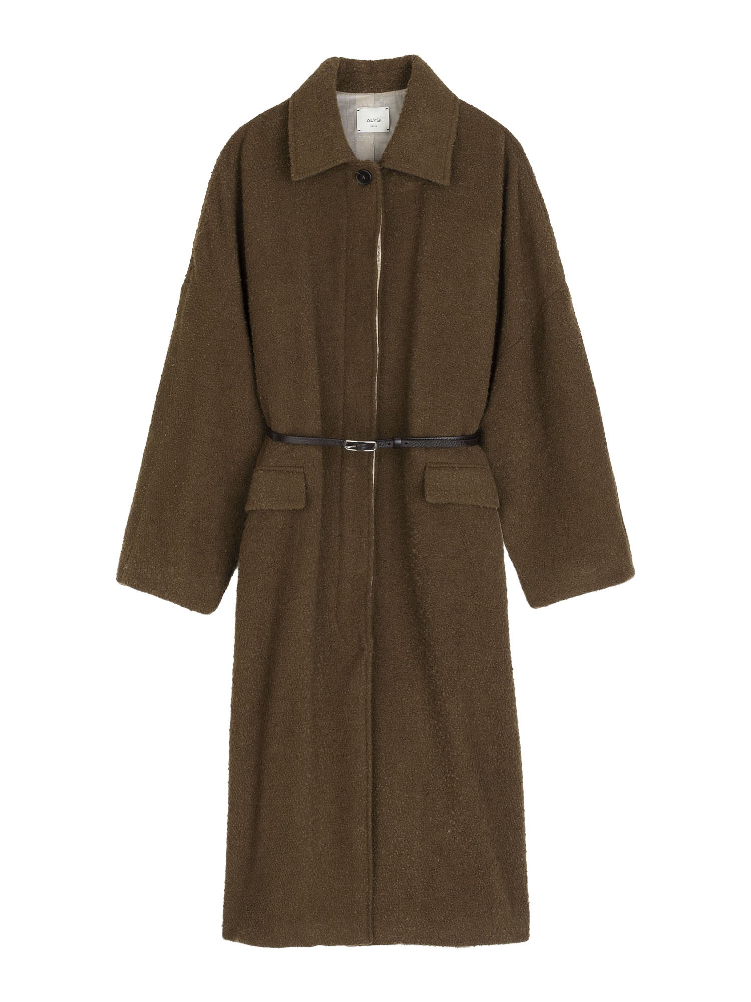 Alysi Cappotto Boucle Over Verde