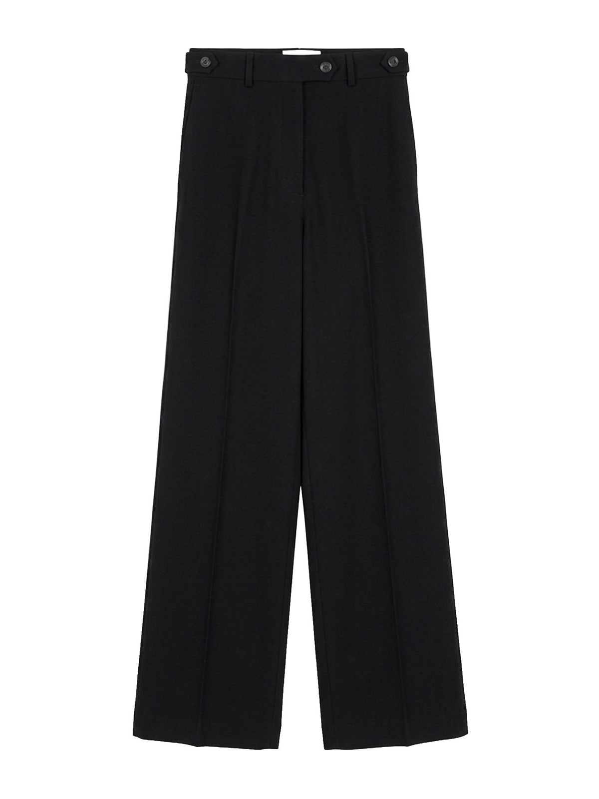 Alysi Pantalone Dritto in Lana Nero
