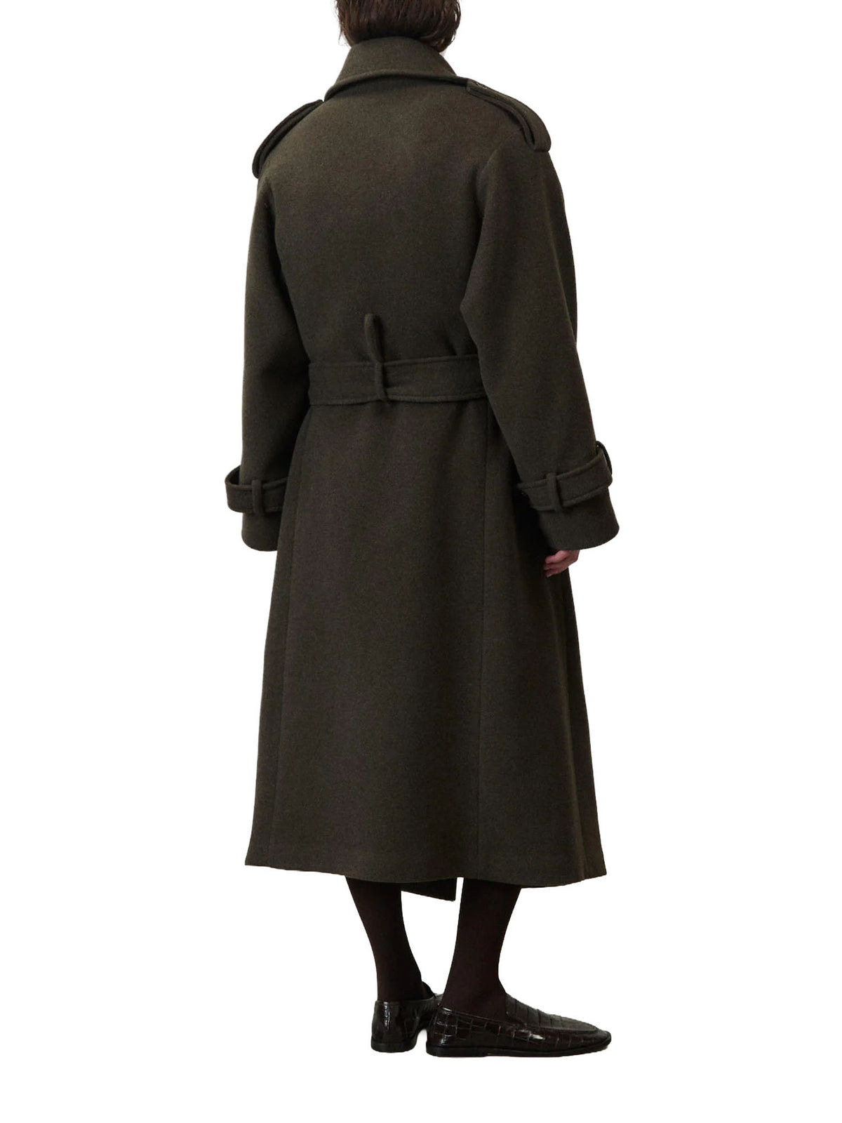 Alysi Cappotto lungo in lana Verde