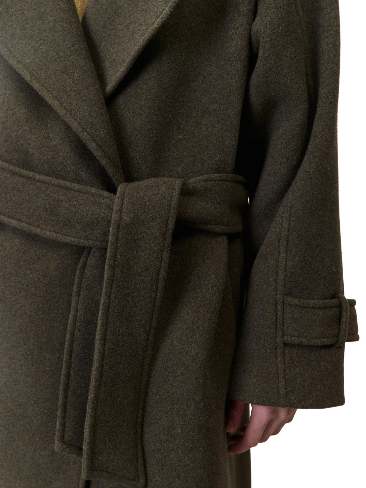 Alysi Cappotto lungo in lana Verde