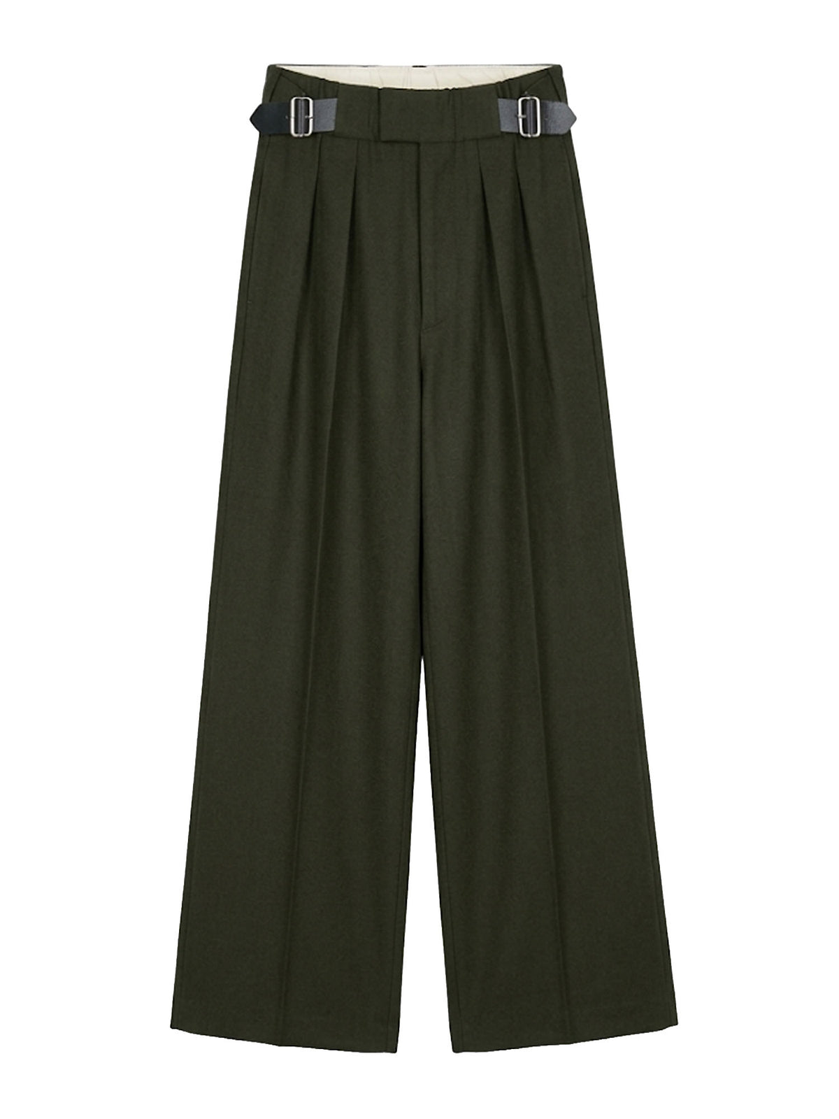 Alysi Pantalone con puntale in pelle Verde