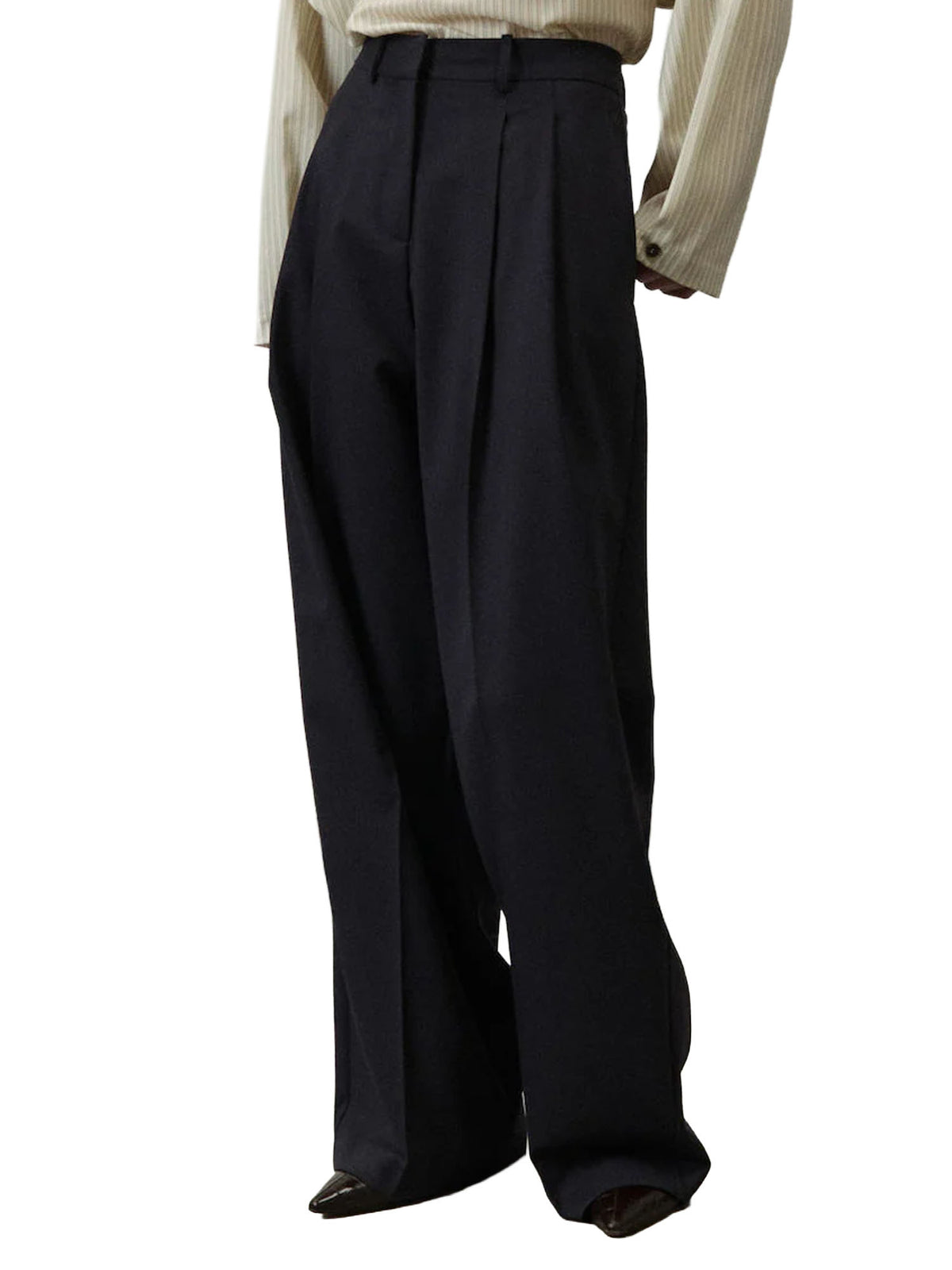 Alysi Pantalone ampio pinces Blu