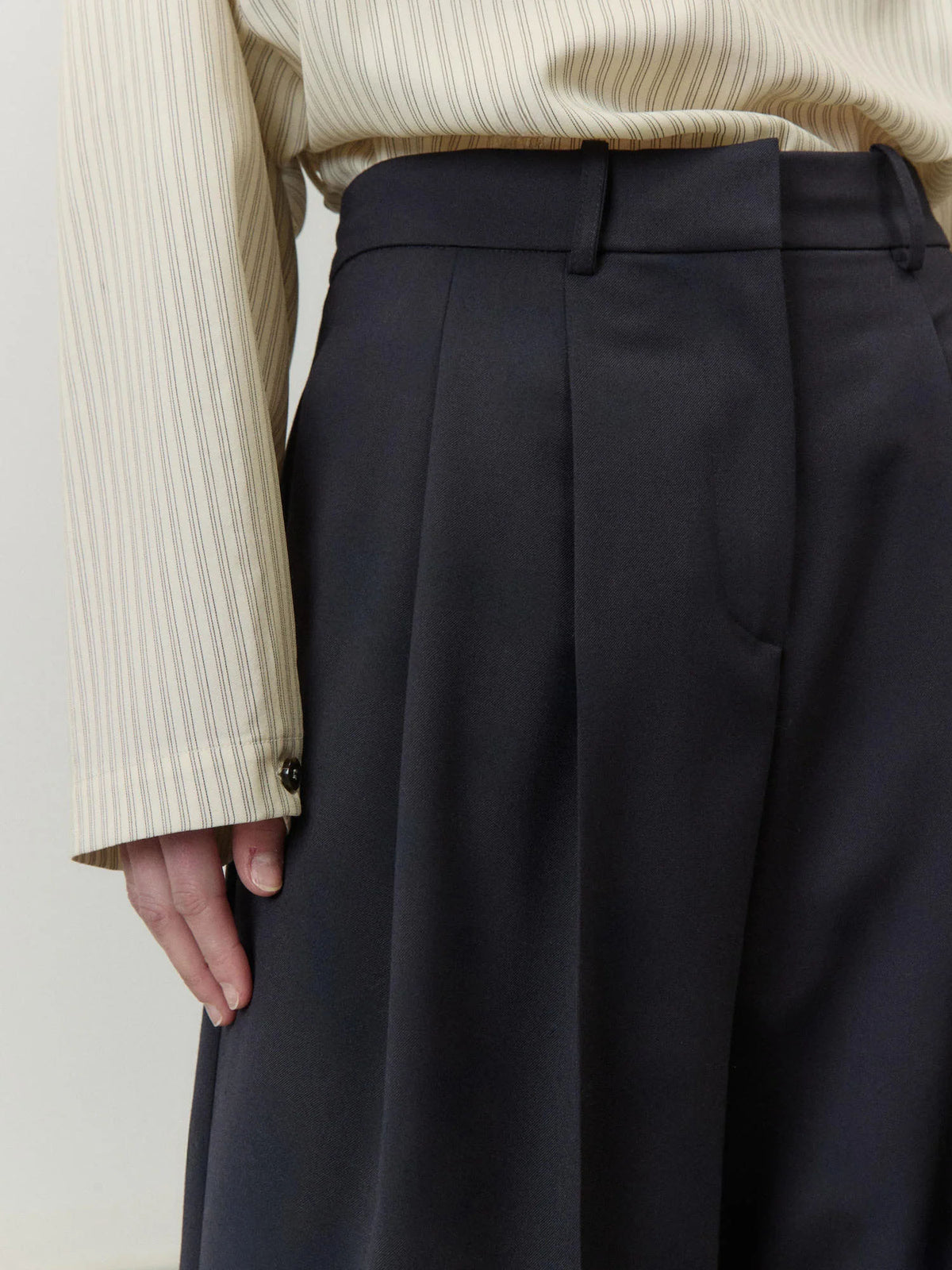 Alysi Pantalone ampio pinces Blu