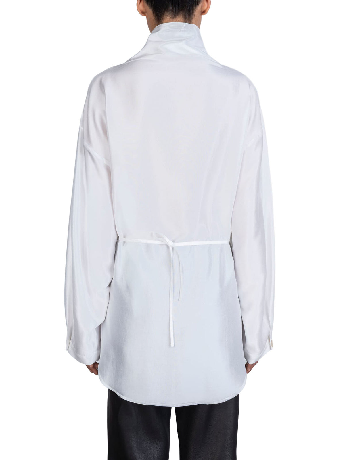 Alysi Blusa Polo Collo Alto Bianco
