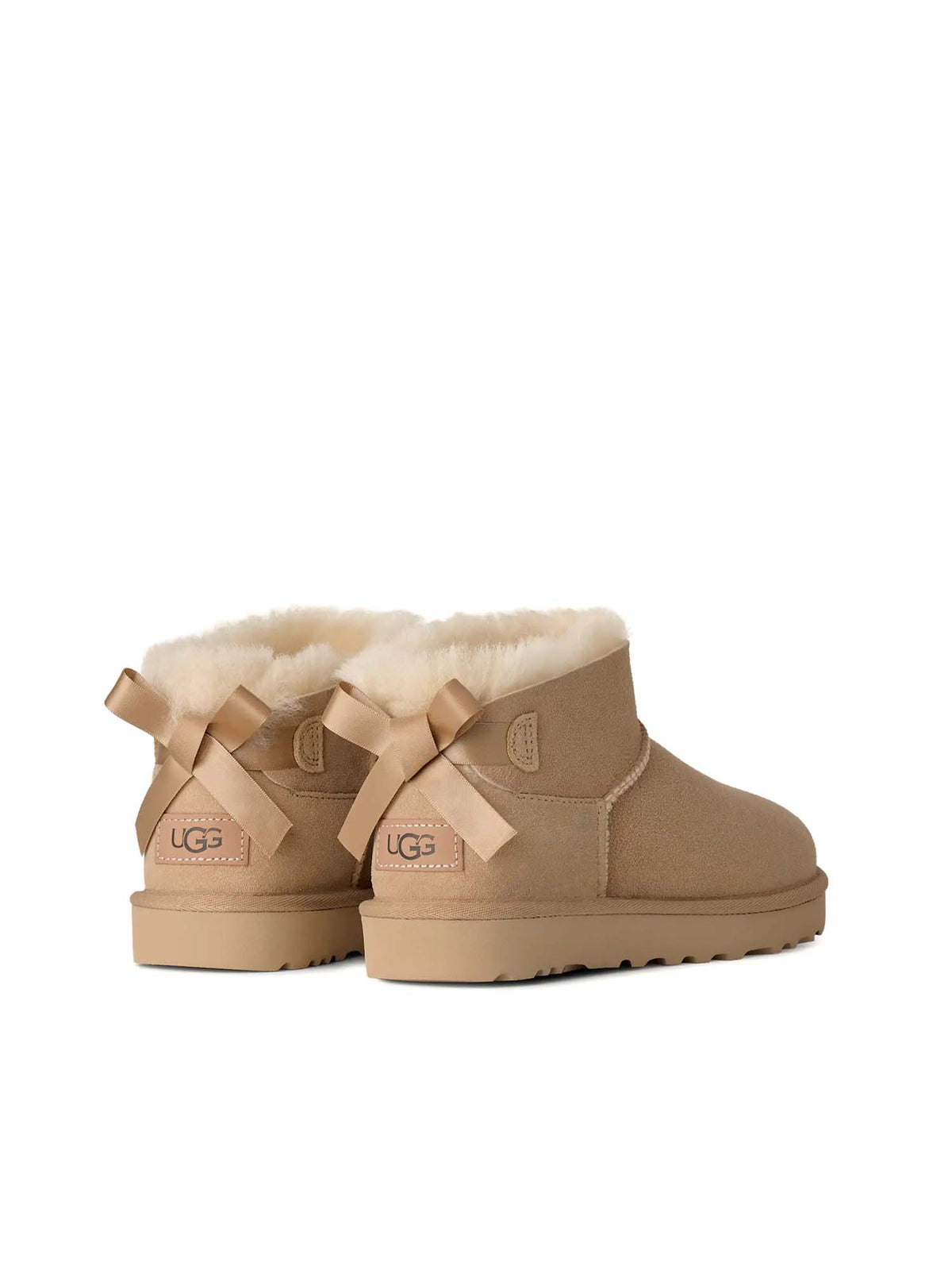 Ugg Stivali Ultra Mini Bailey Bow da donna Beige