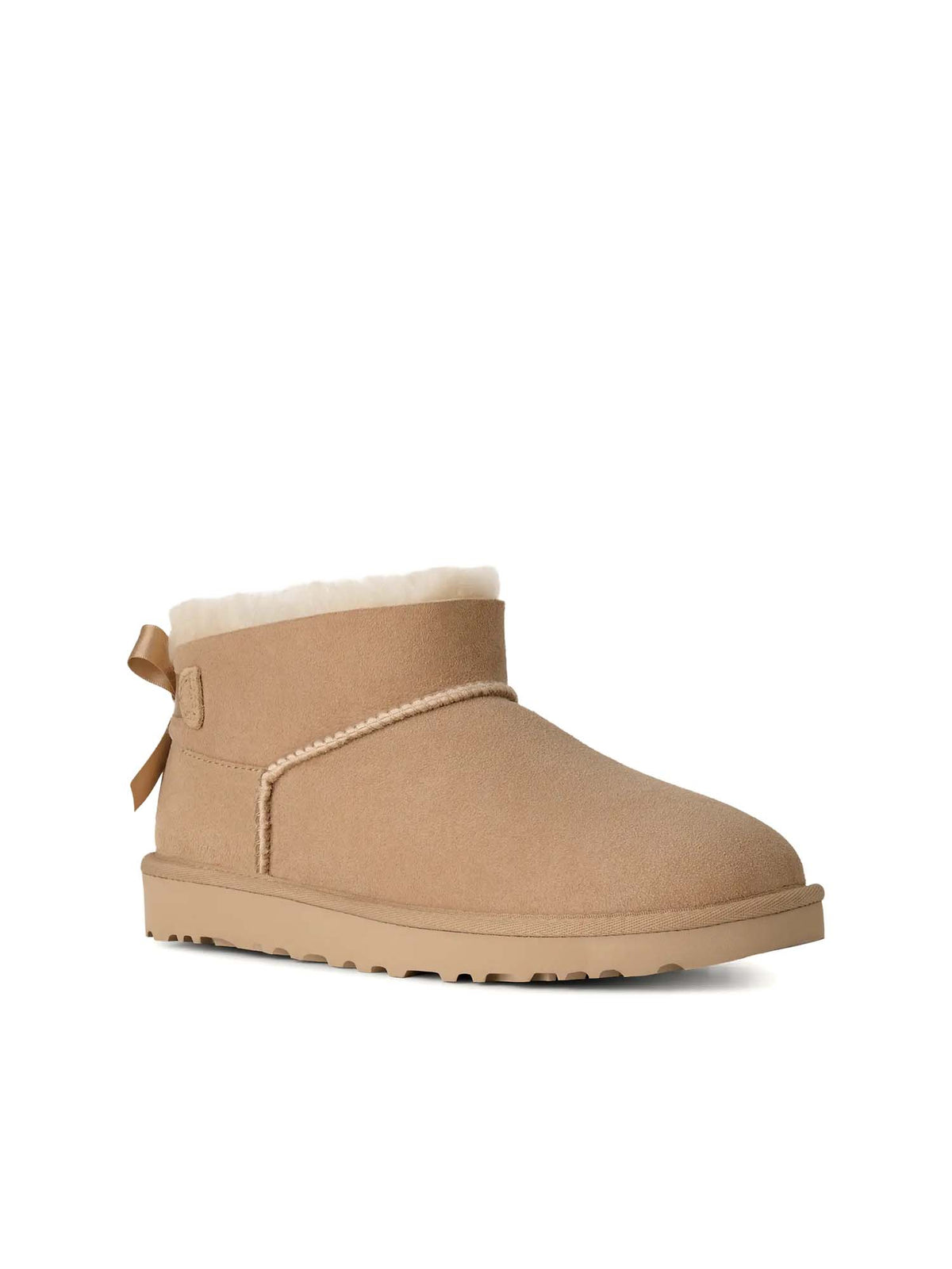 Ugg Stivali Ultra Mini Bailey Bow da donna Beige