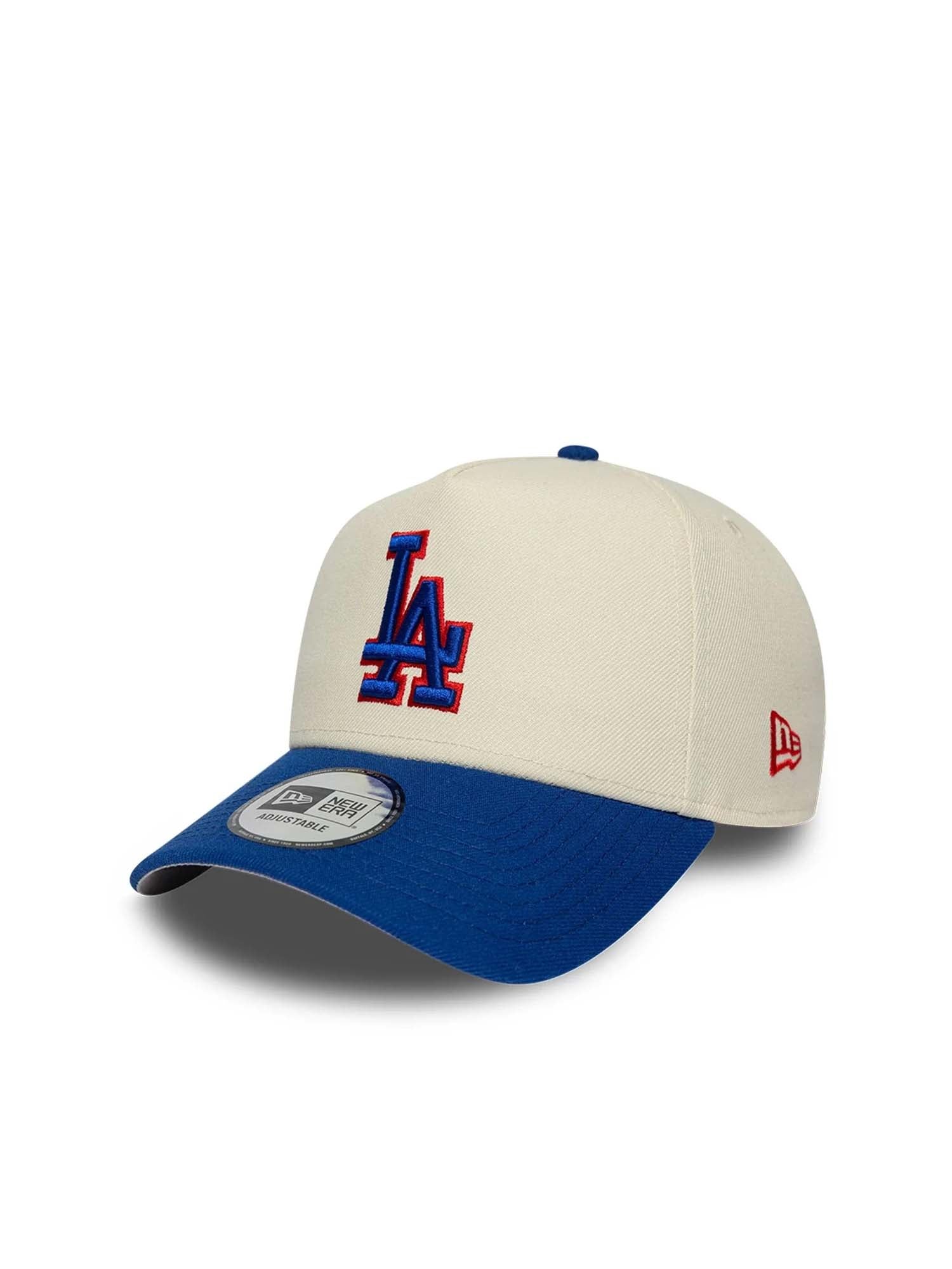 New Era Cappellino 9FORTY E-Frame LA Dodgers MLB Side Hit Bianco