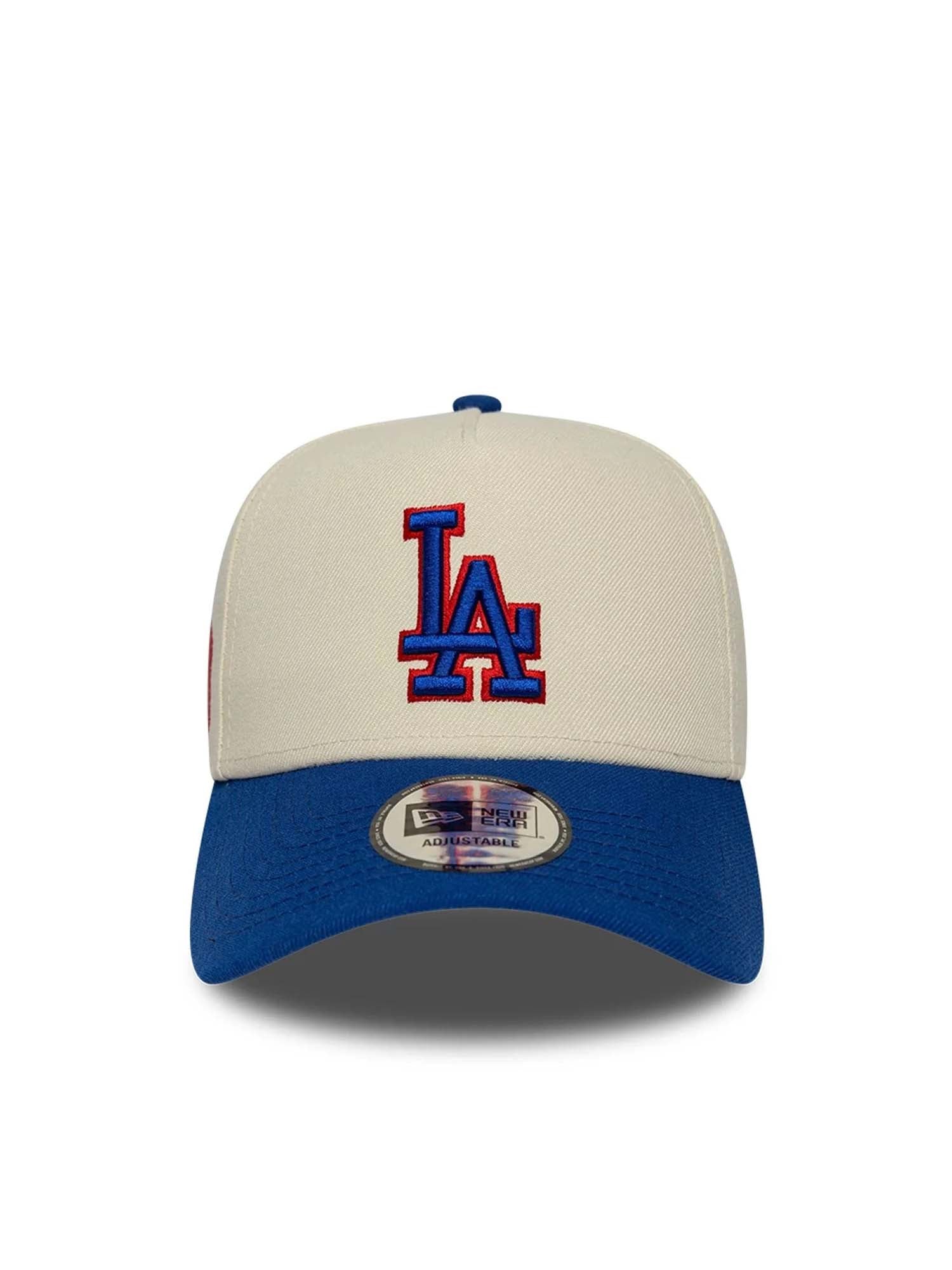 New Era Cappellino 9FORTY E-Frame LA Dodgers MLB Side Hit Bianco