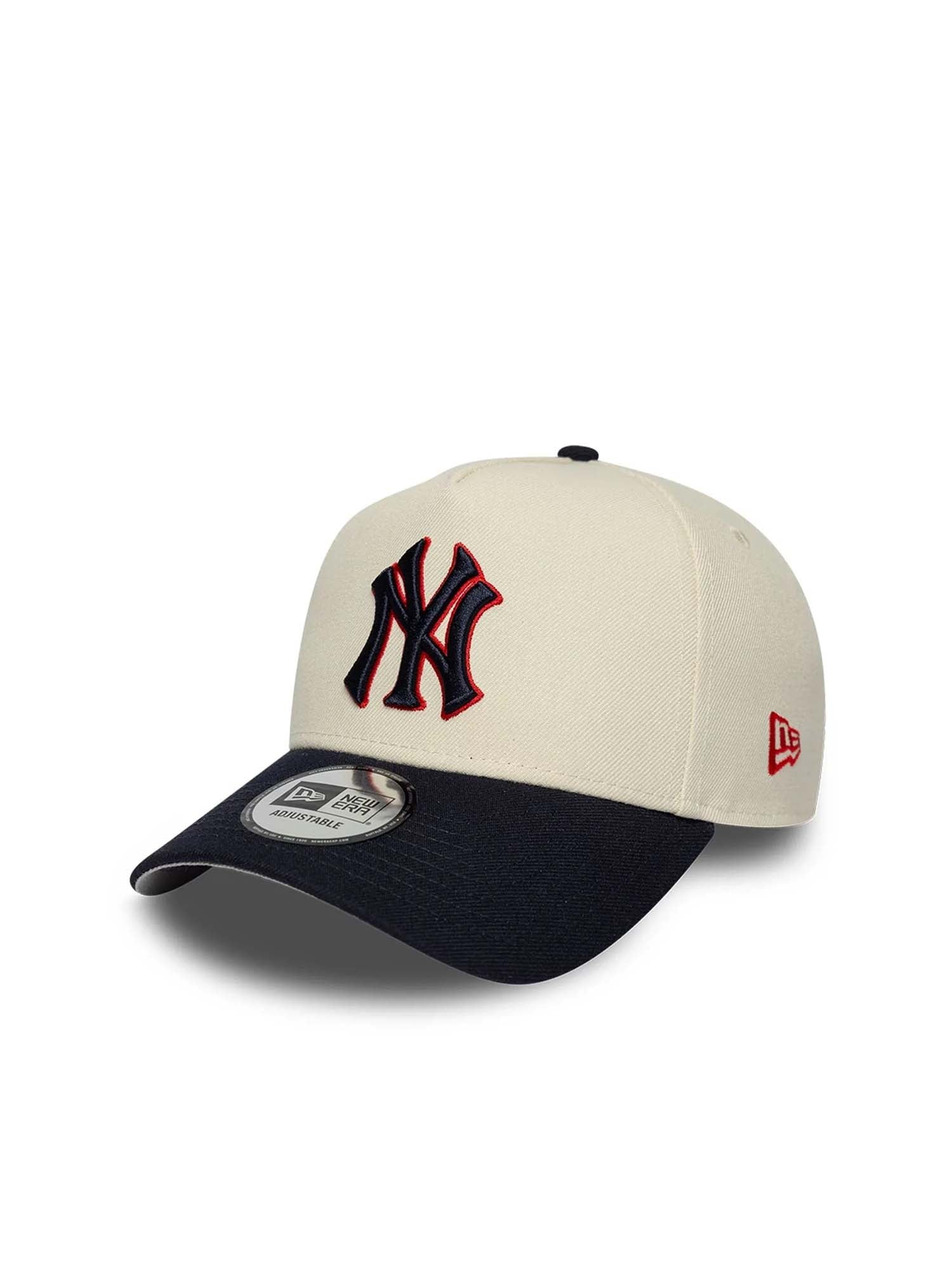New Era Cappellino 9FORTY E-Frame New York Yankees MLB Side Hit Bianco