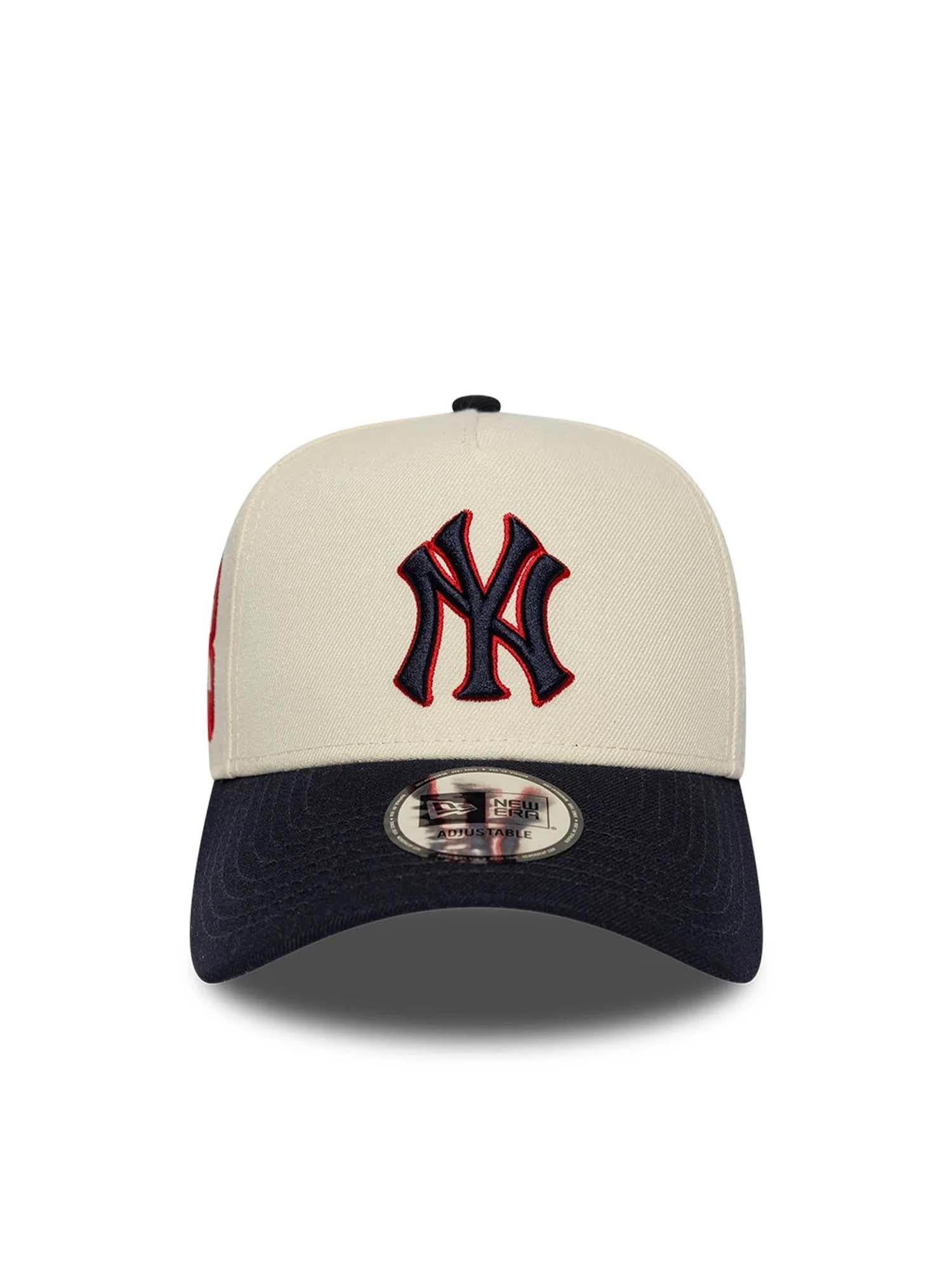 New Era Cappellino 9FORTY E-Frame New York Yankees MLB Side Hit Bianco