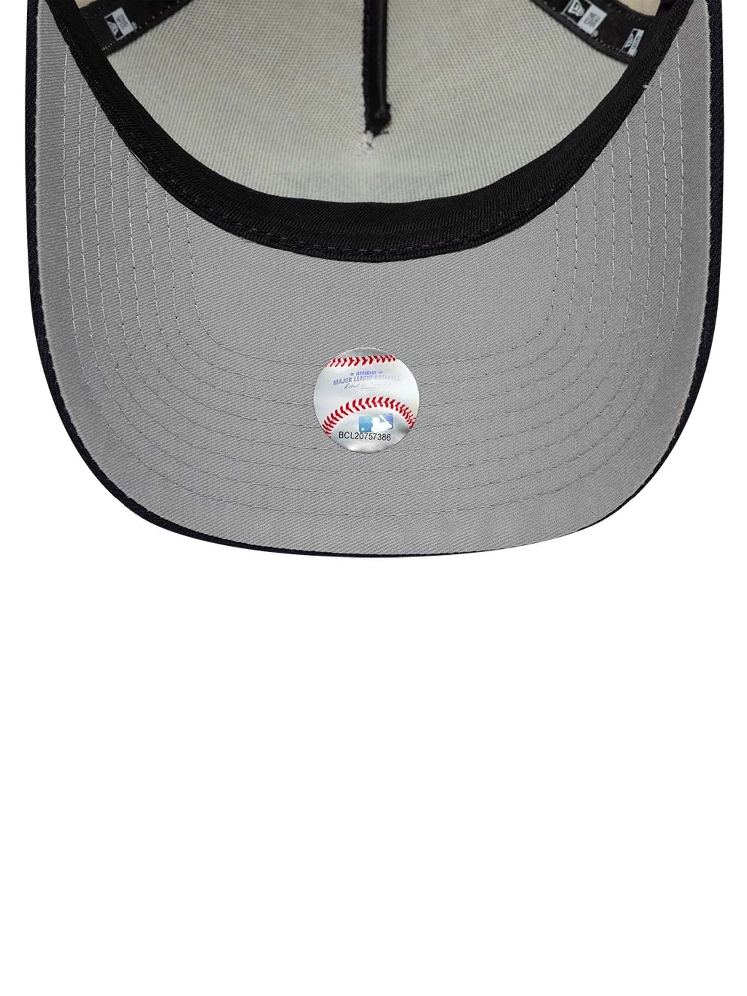 New Era Cappellino 9FORTY E-Frame New York Yankees MLB Side Hit Bianco