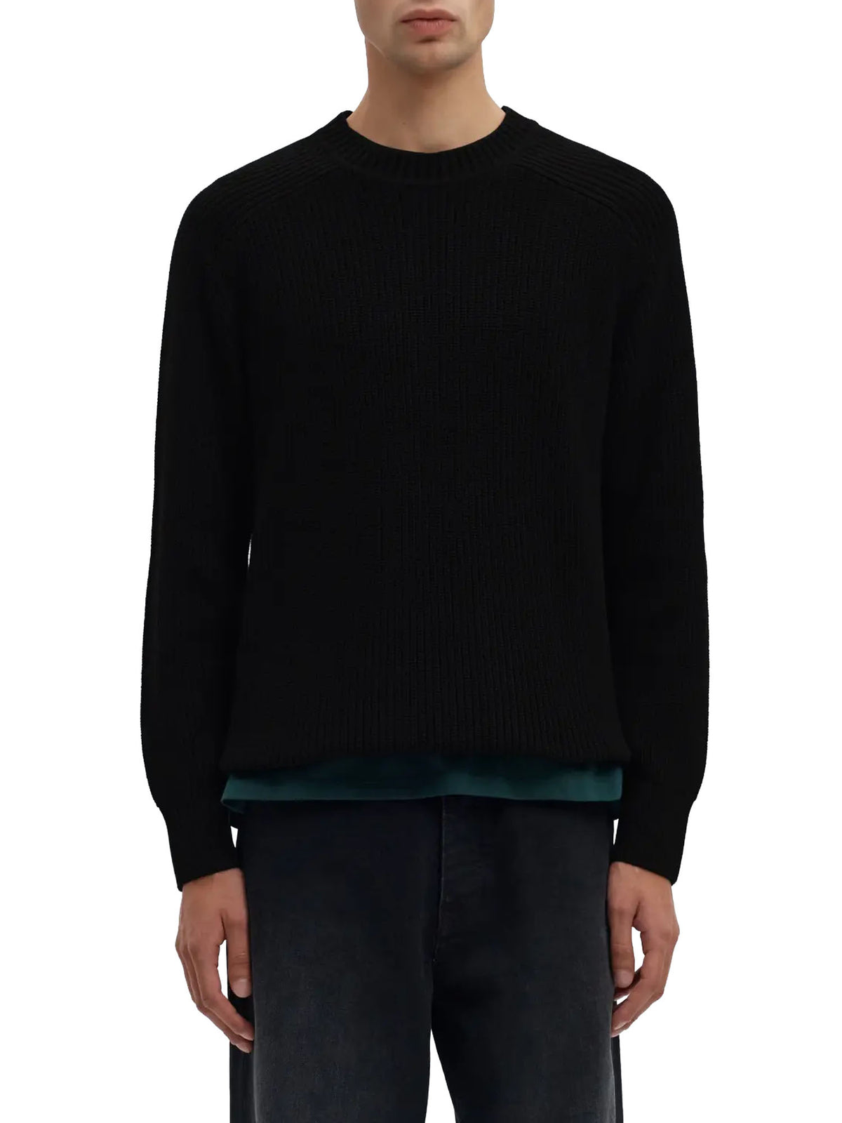 Selected Maglione SLMPIM Crew Neck Nero