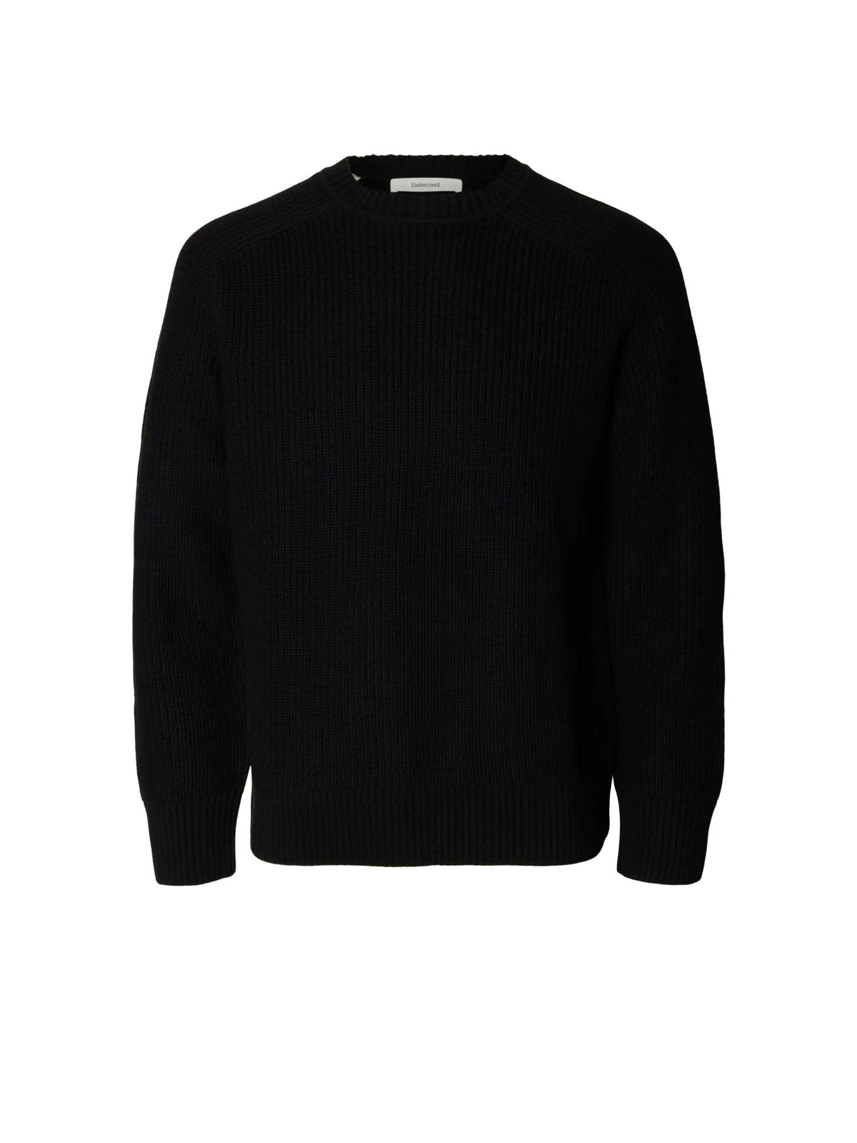 Selected Maglione SLMPIM Crew Neck Nero