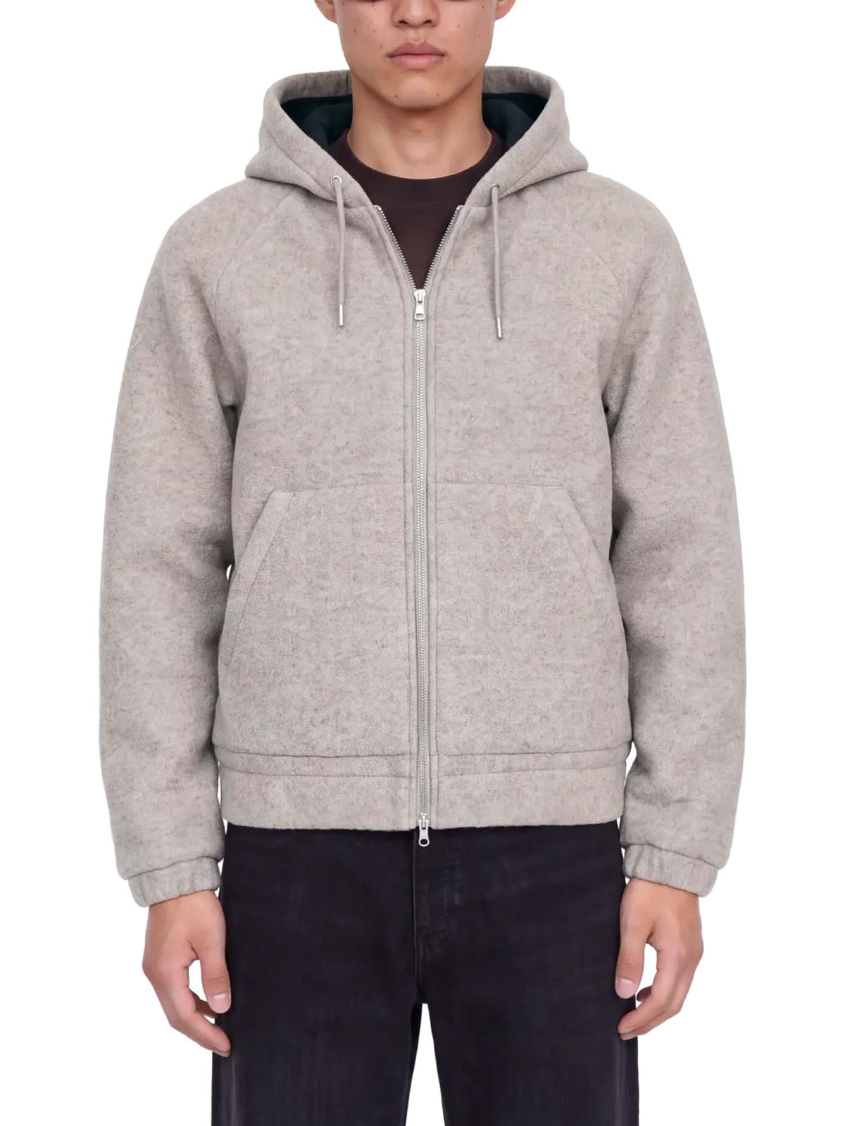 Jack & Jones Jcoimpact Bonded Hood Bomber Grigio