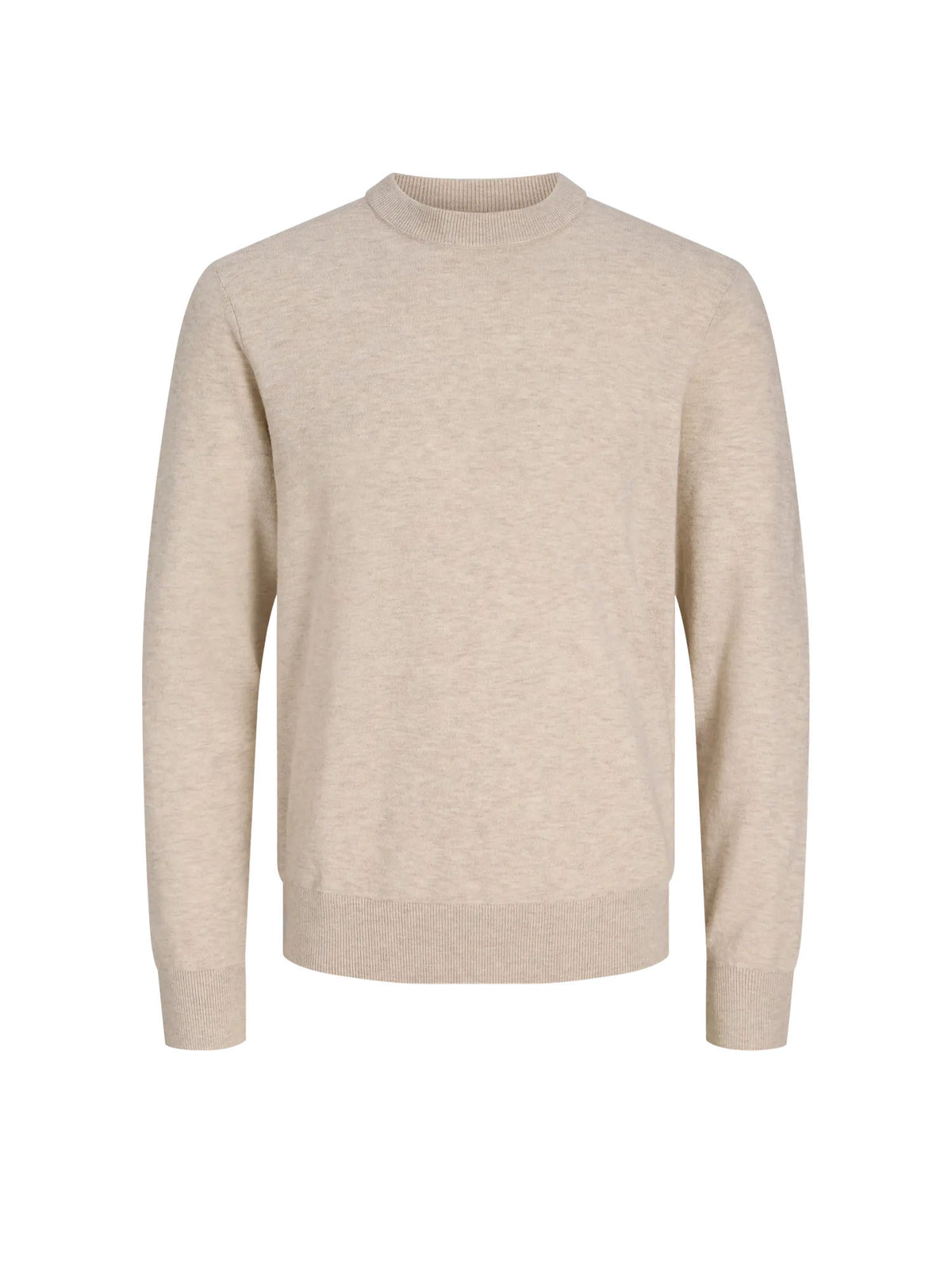 Jack & Jones JJEPerfect Wool Blend Knit Crew Neck Bianco