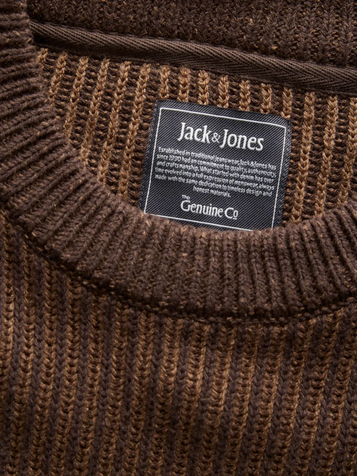 Jack & Jones JAUDover Knit Crew Neck SN Marrone