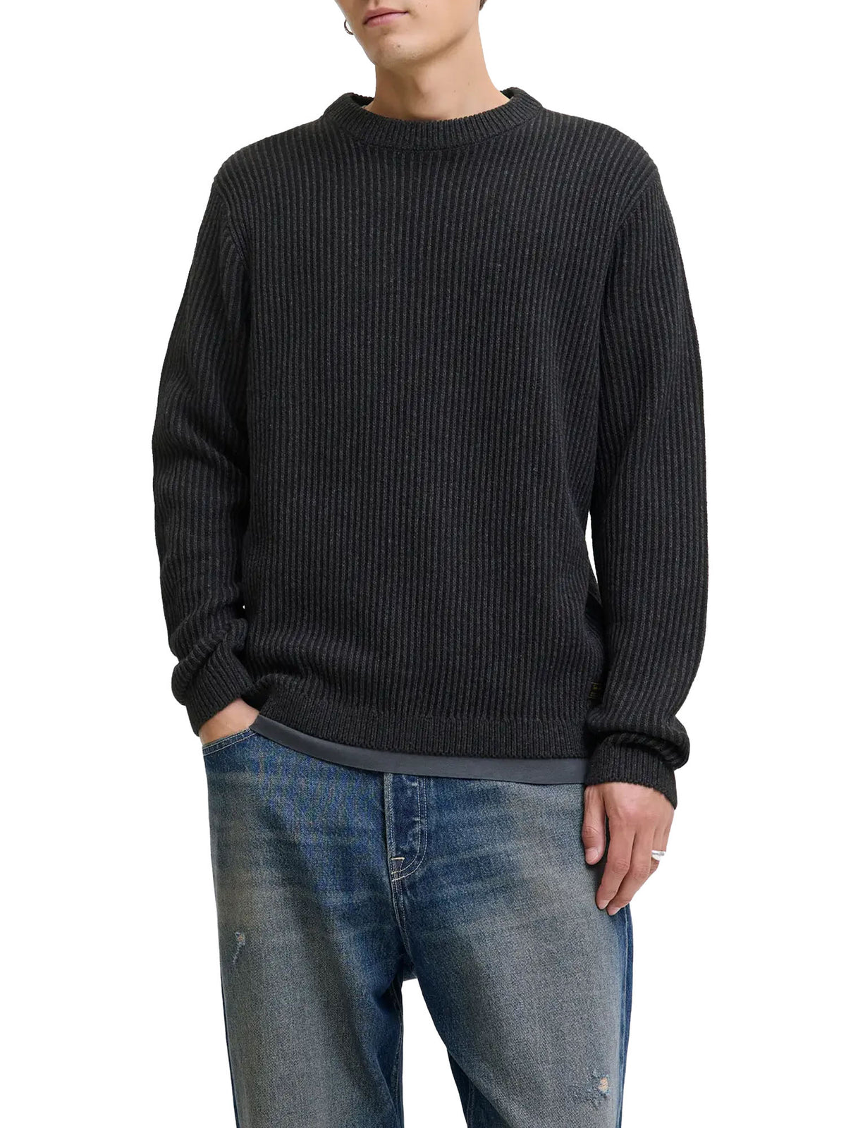 Jack & Jones JAUDover Knit Crew Neck SN Nero