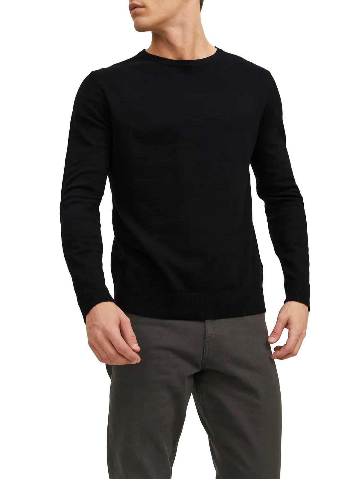 Jack & Jones JJEEmil Knit Crew Neck Noos Nero