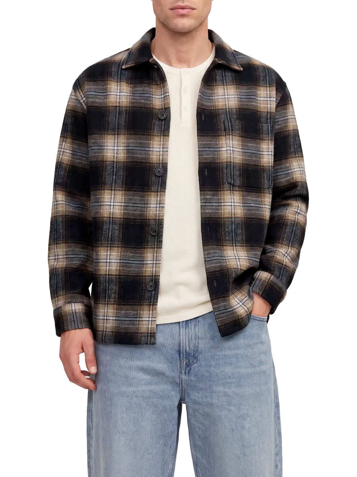 Jjxx JJESoho Ollie Overshirt LS SN Blu