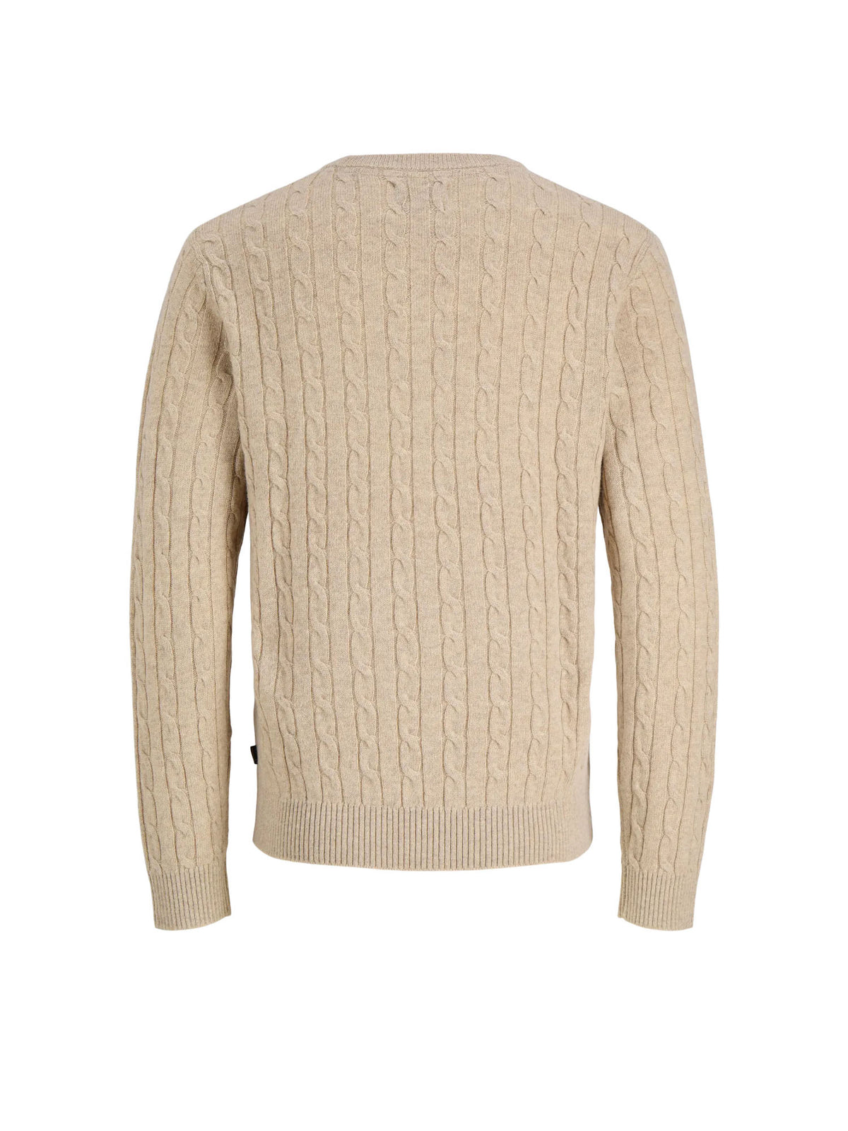 Jack & Jones Maglione Aulam Bswool Knit Cable Crew Neck Grigio