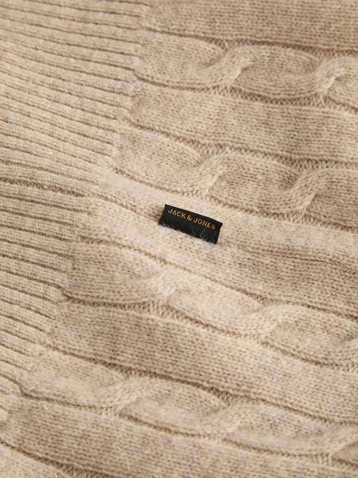 Jack & Jones Maglione Aulam Bswool Knit Cable Crew Neck Grigio