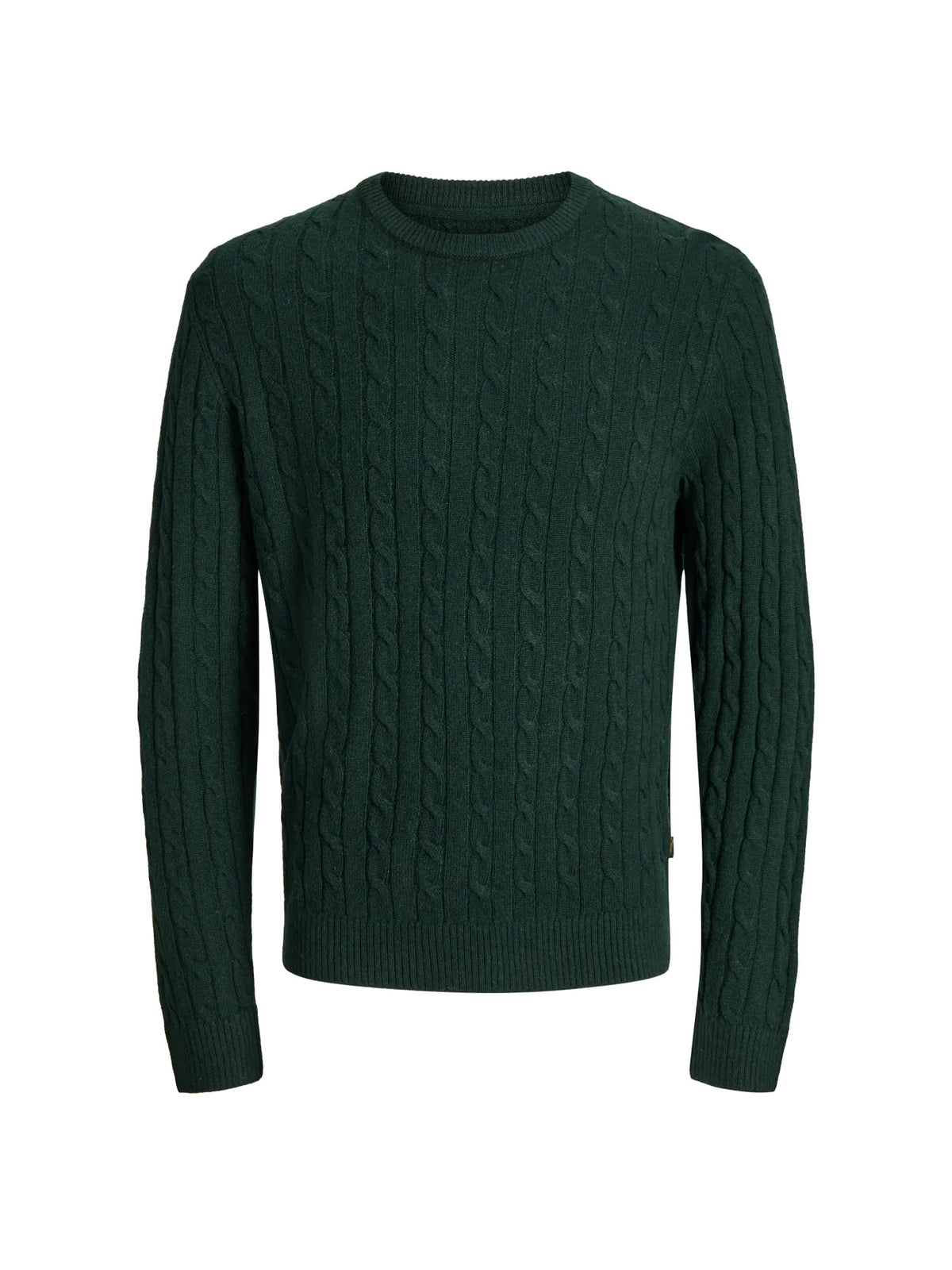 Jack & Jones Maglione Aulam Bswool Knit Cable Crew Neck Nero