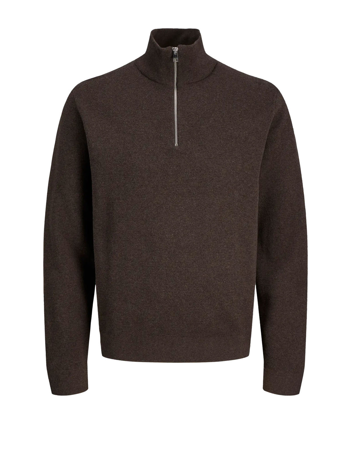 Jack & Jones JPRMilano Stitch Knit Half Zip Marrone