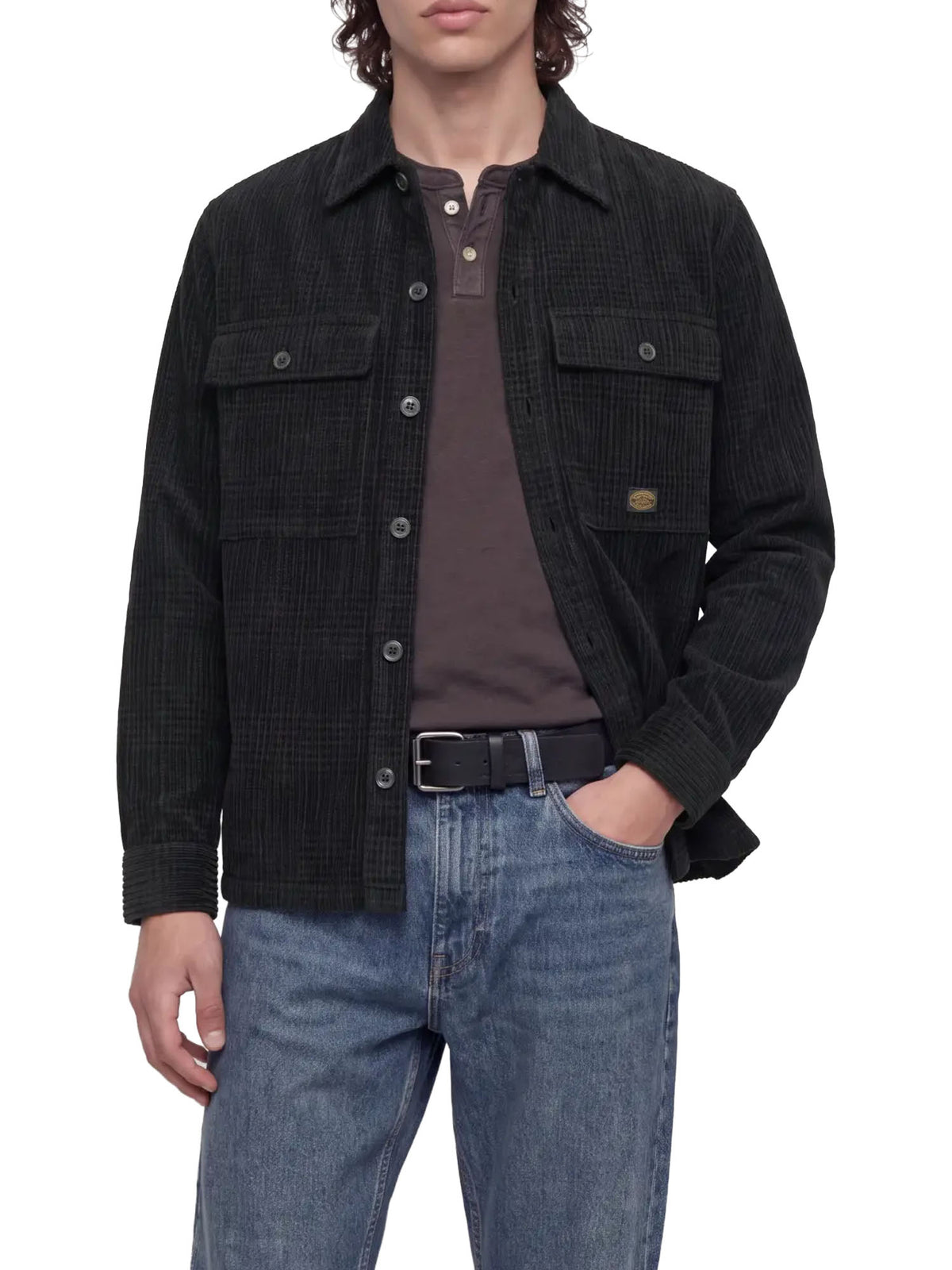 Jack & Jones JPRBluOliver Corduroy L/S Overshirt Nero