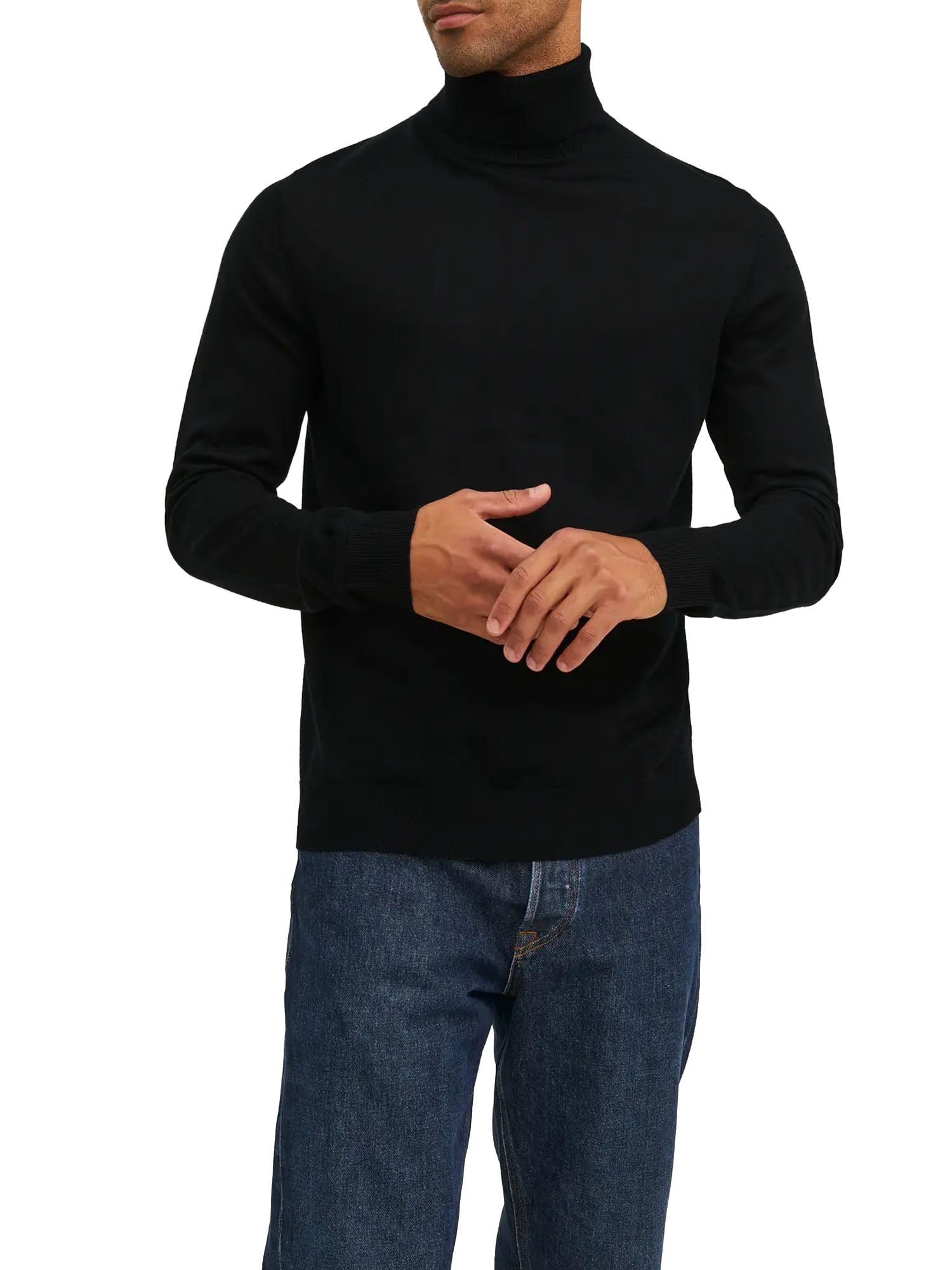 Jack & Jones Jprblamerino Knit Roll Neck Nero