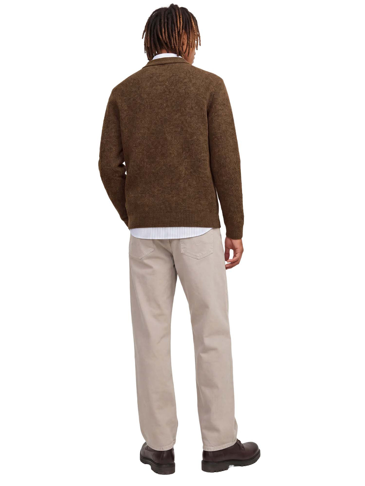 Jack & Jones Jprblasimon Souffle Knit Polo Marrone