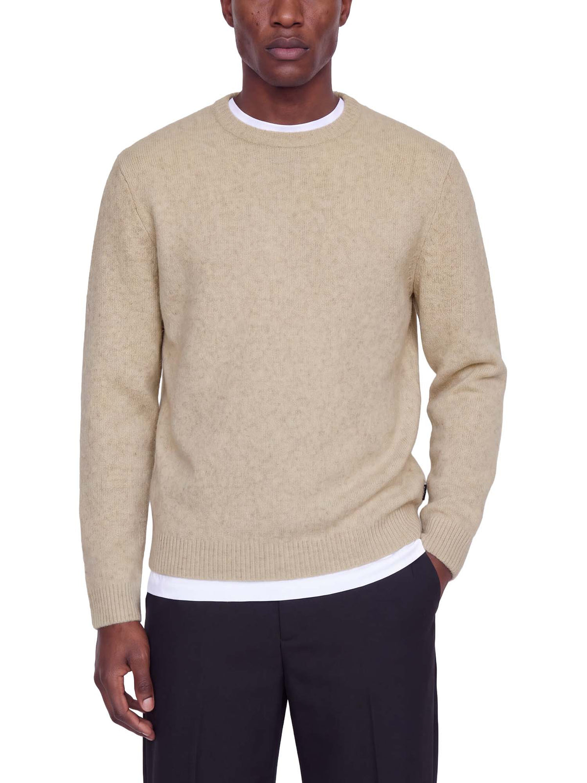 Jack & Jones Jprblasimon Souffle Knit Crew Neck Sn Beige