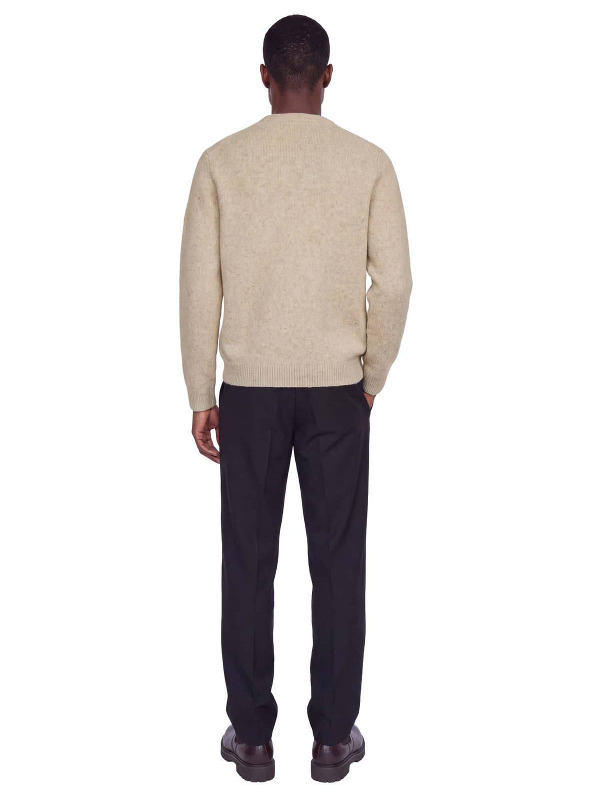 Jack & Jones Jprblasimon Souffle Knit Crew Neck Sn Beige
