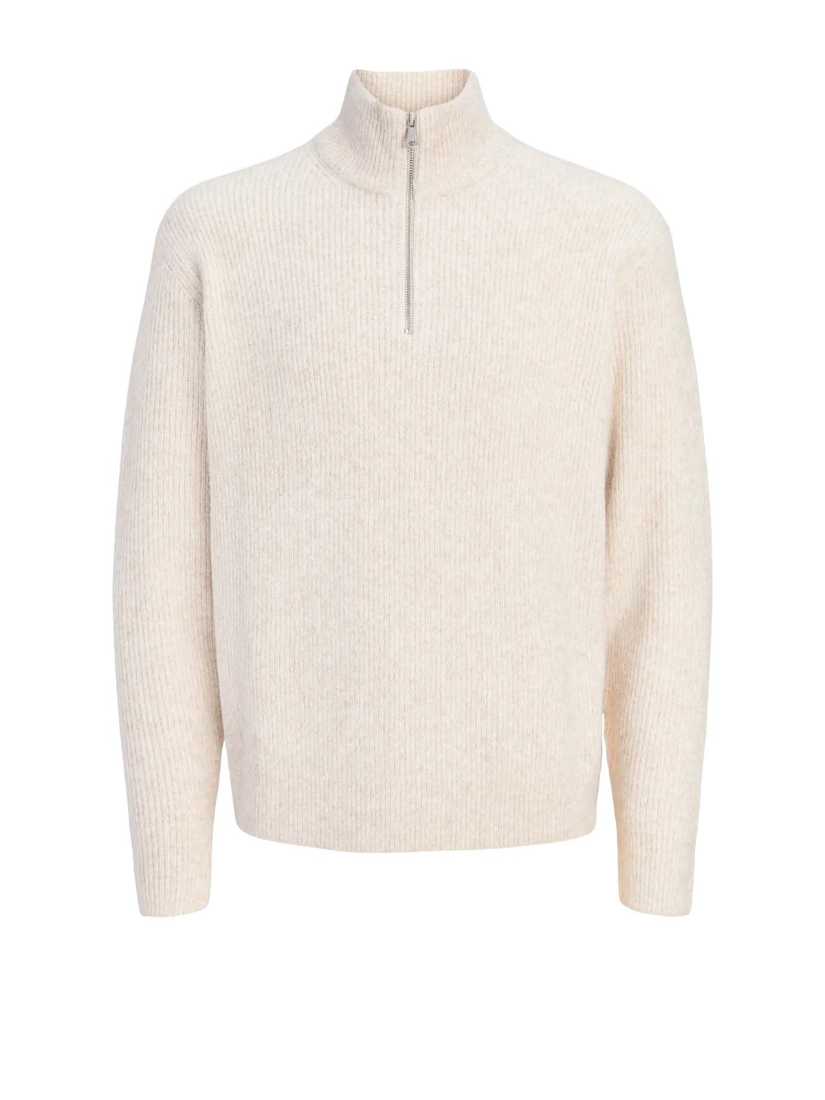 Jack & Jones Jorfrederiksberg Ollie Knit Half Zip Bianco