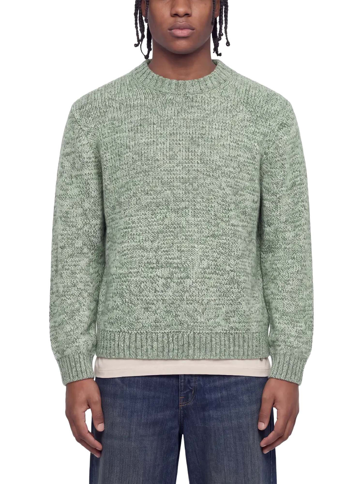 Jack & Jones Jormontreal Knit Twisted Crew Neck Verde