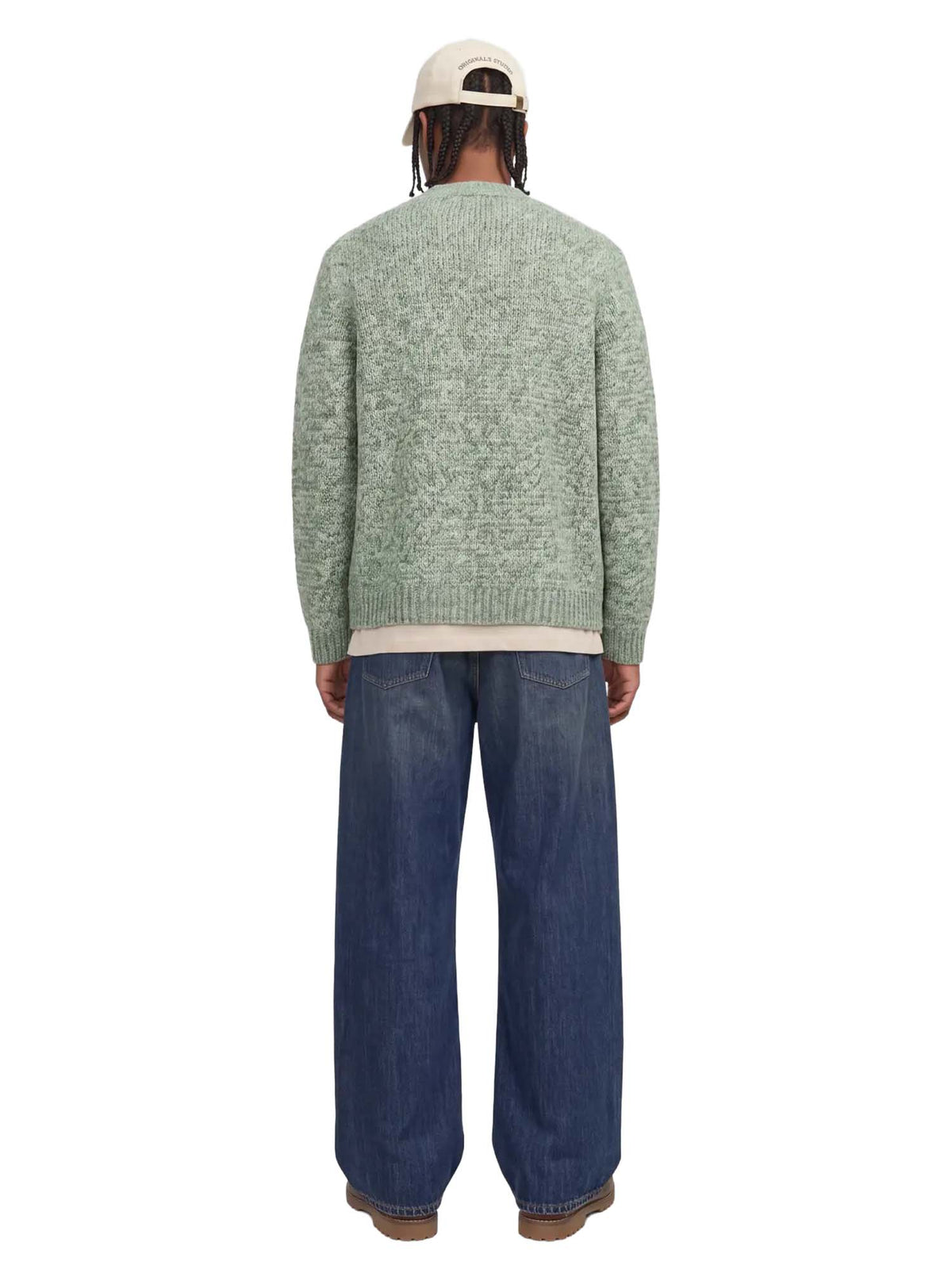 Jack & Jones Jormontreal Knit Twisted Crew Neck Verde