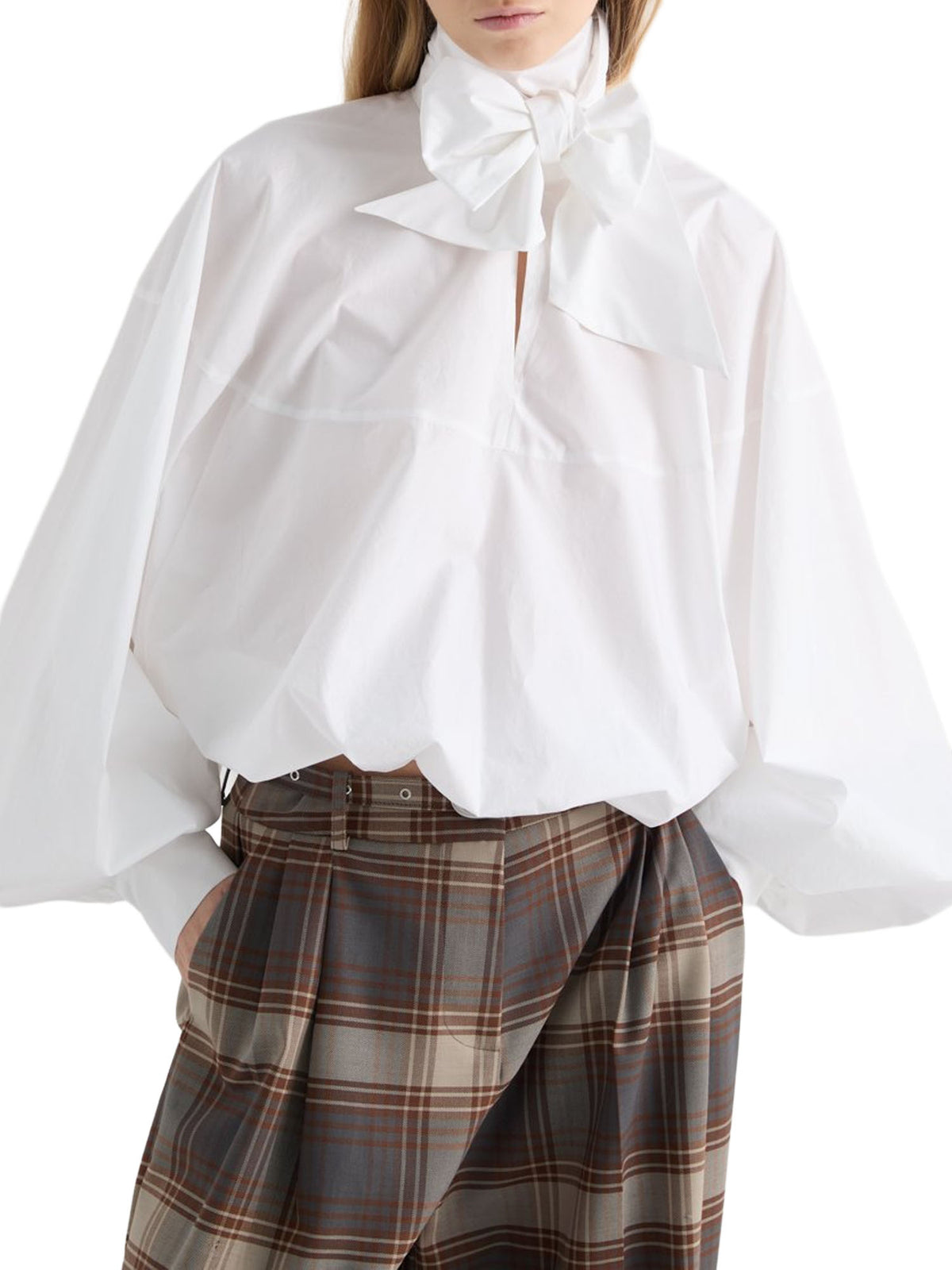 Meimei J. Blusa manica lunga Bianco