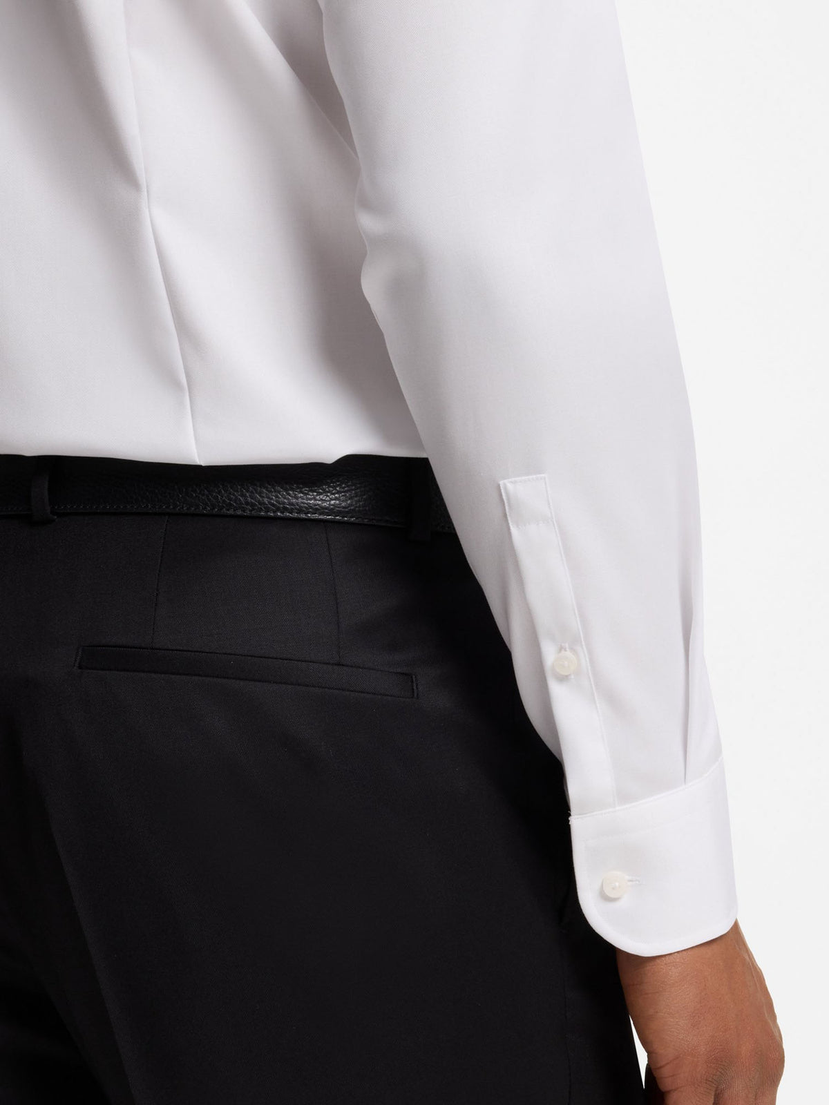 Boss Camicia slim fit in twill di cotone facile da stirare Bianco